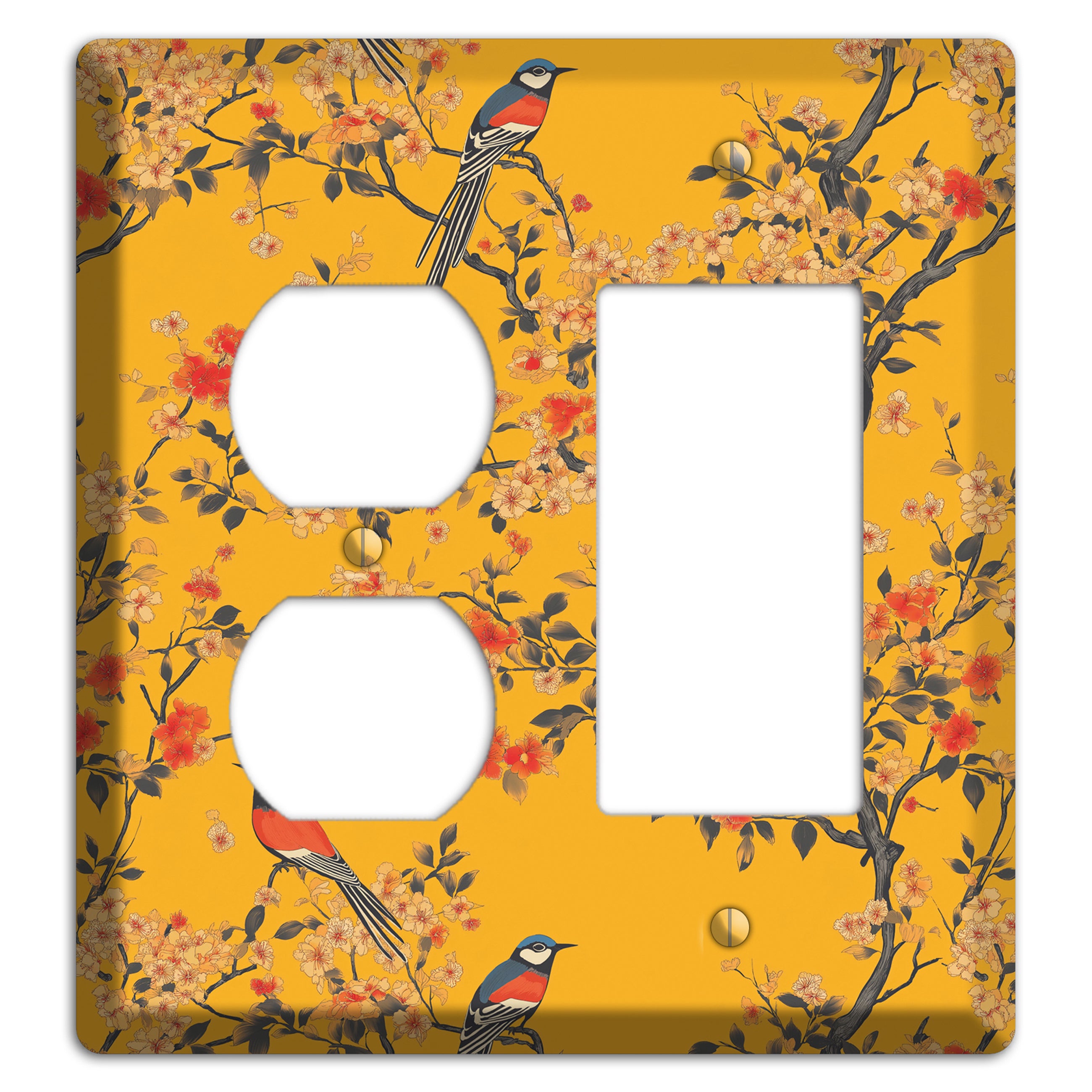 Blossom & Plume Duplex / Rocker Wallplate