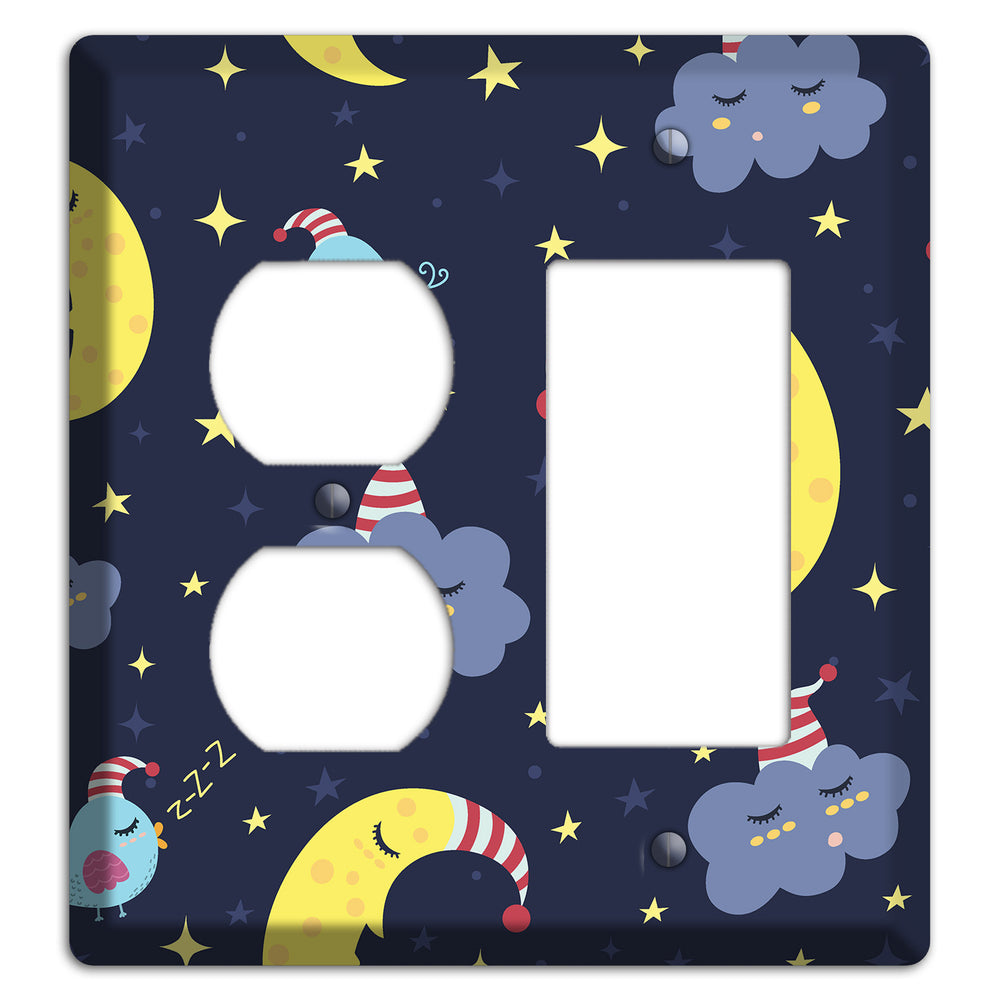 Sleepy Skies Duplex / Rocker Wallplate