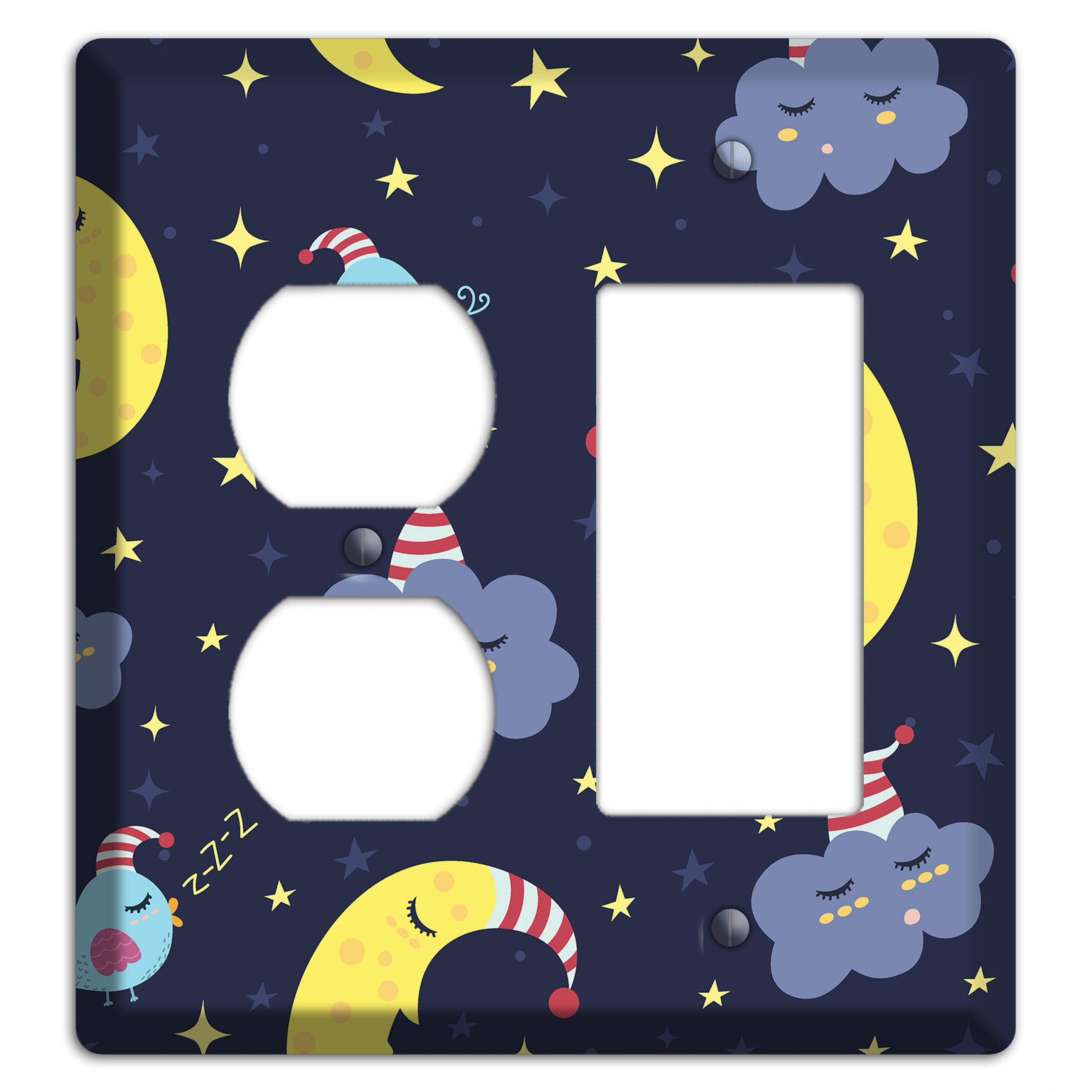 Sleepy Skies Duplex / Rocker Wallplate