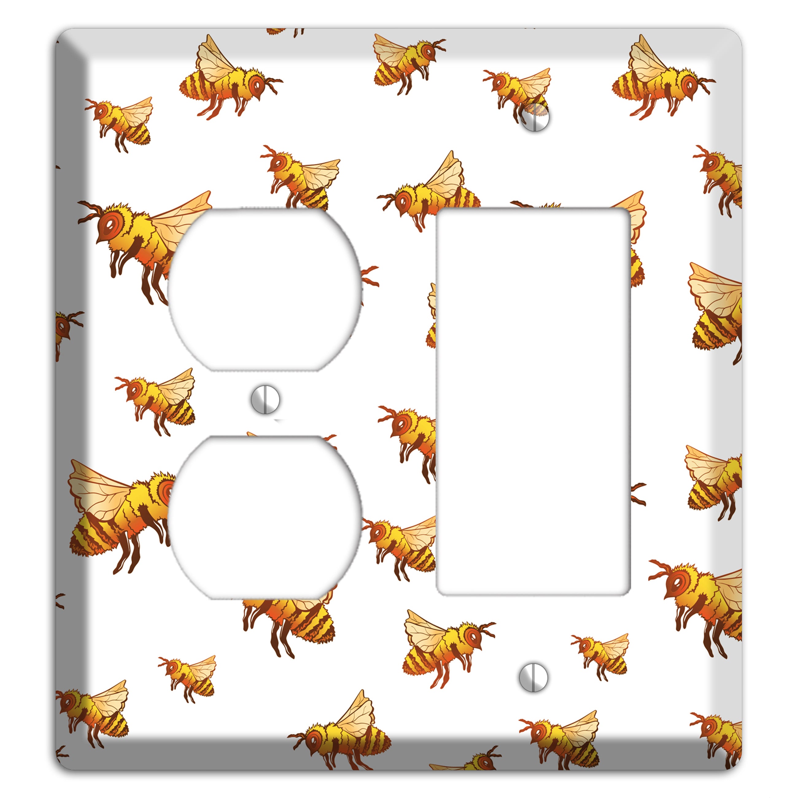 Golden Swarm Dance Duplex / Rocker Wallplate