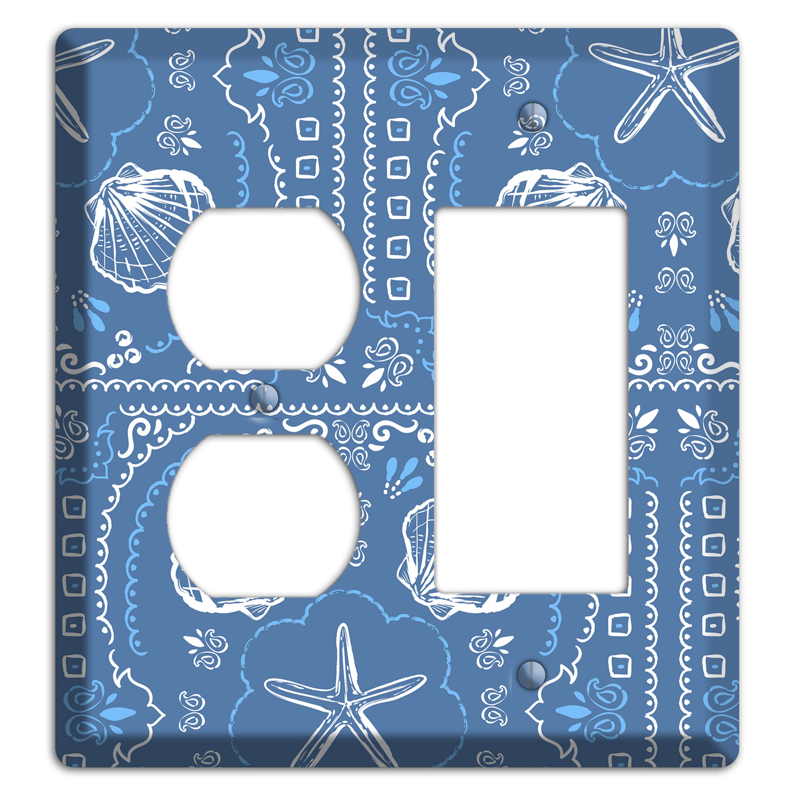 Cerulean Bandana Shore Duplex / Rocker Wallplate