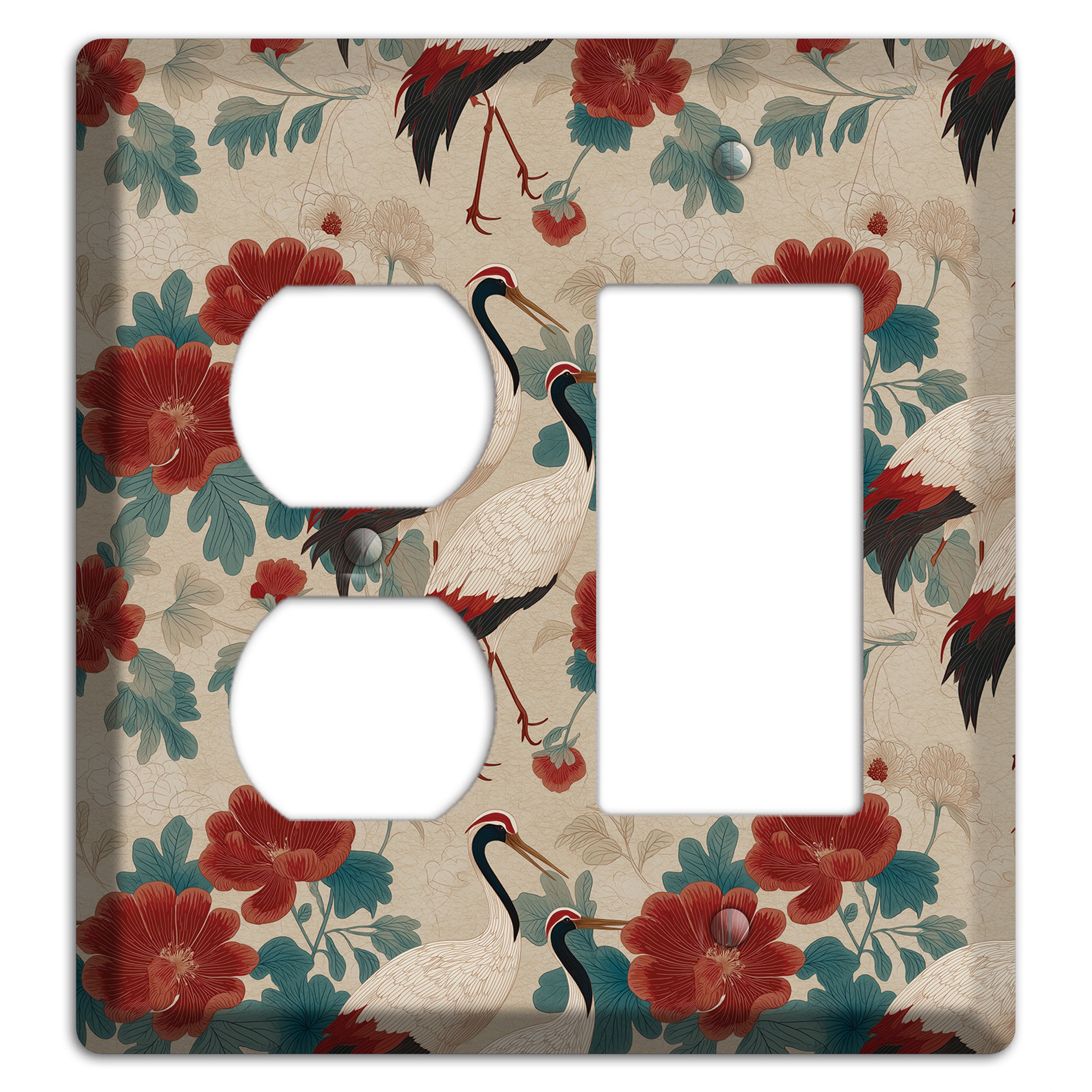 Rust Peony Passage Duplex / Rocker Wallplate