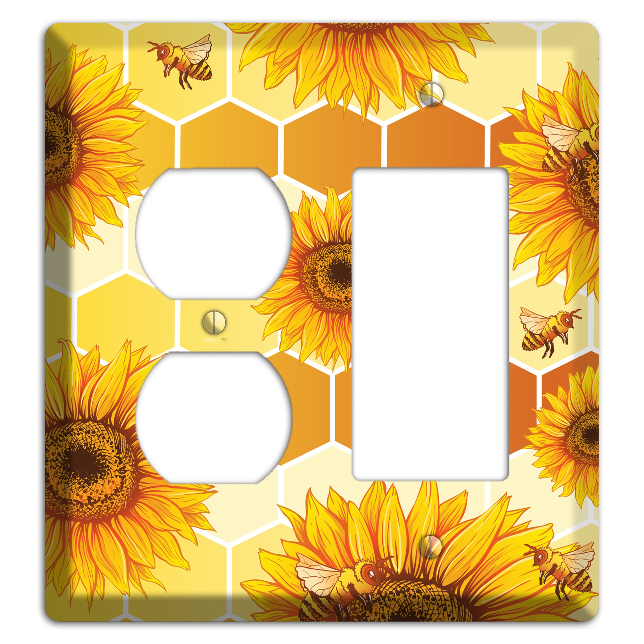 Honeycomb Solstice Duplex / Rocker Wallplate