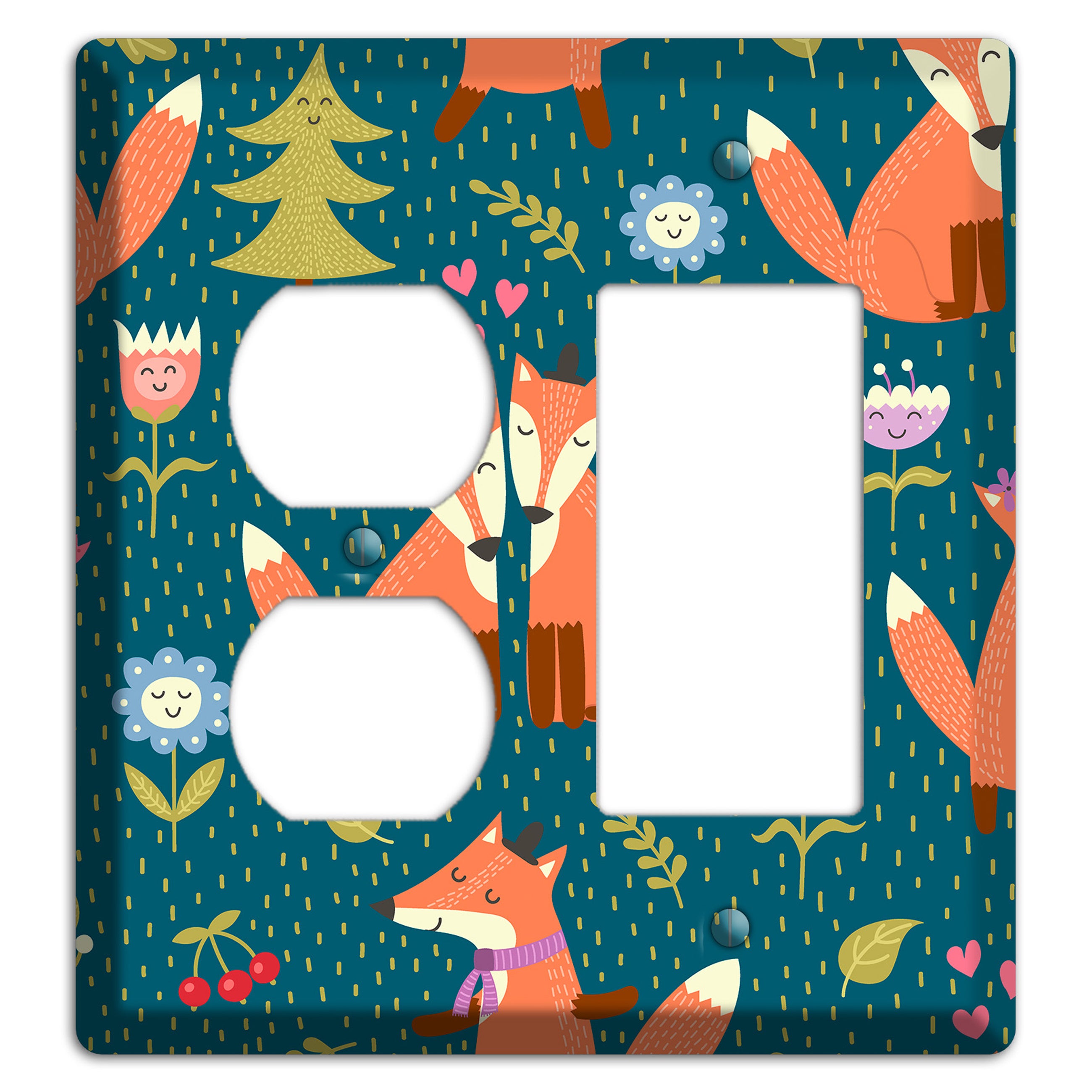 Fox Garden Love Duplex / Rocker Wallplate