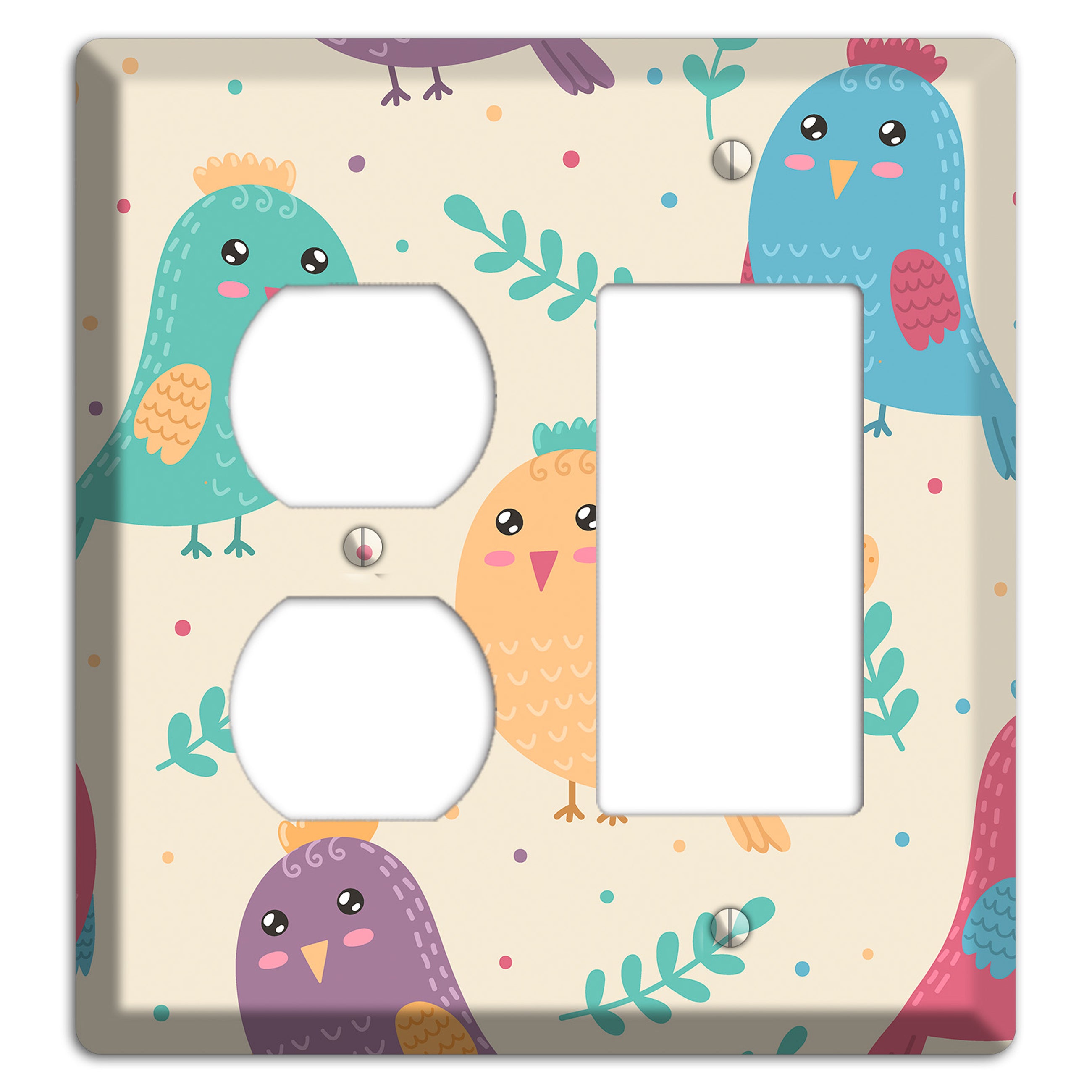 Jungle Giggles (Light) Duplex / Rocker Wallplate
