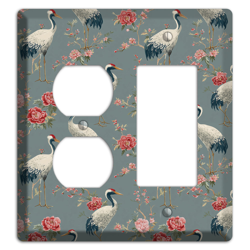 Slate Peony Vigil Duplex / Rocker Wallplate