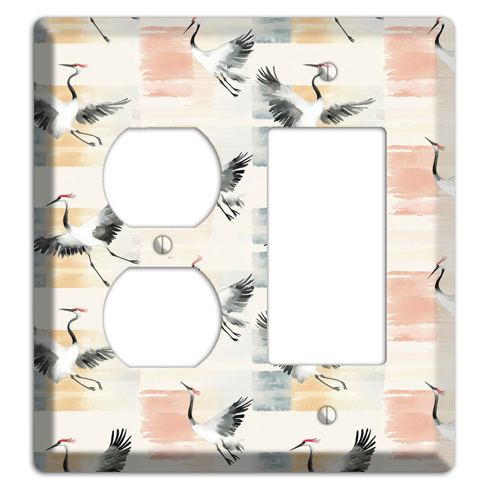Blush Patchwork Flight Duplex / Rocker Wallplate