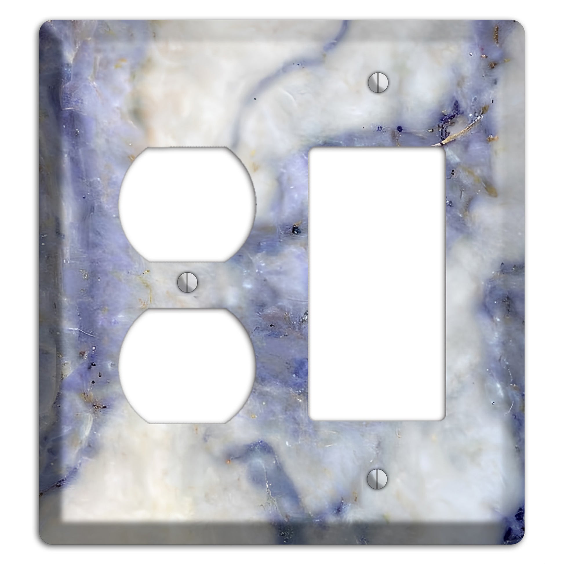 Spindle Marble Duplex / Rocker Wallplate