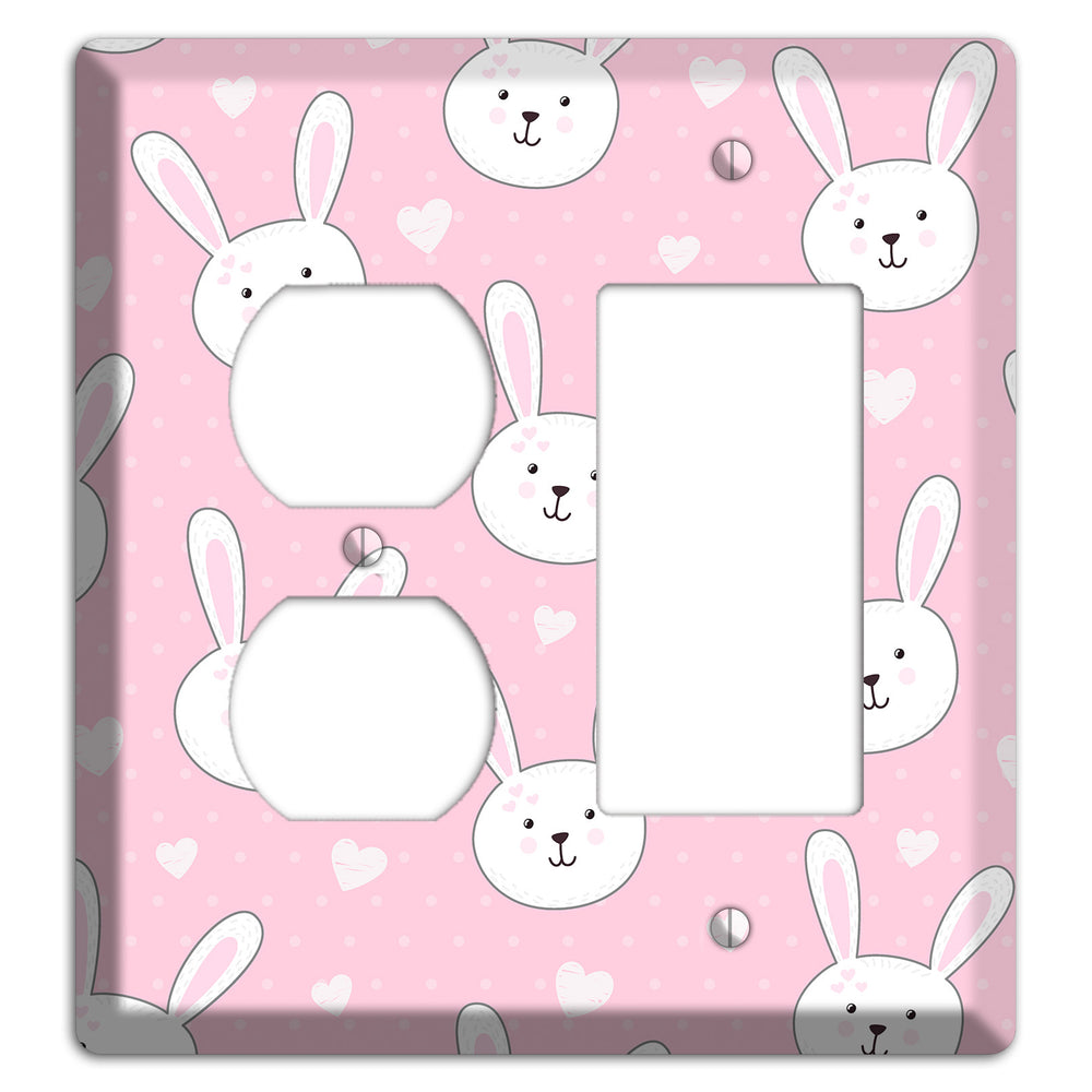 Bunny Love Duplex / Rocker Wallplate