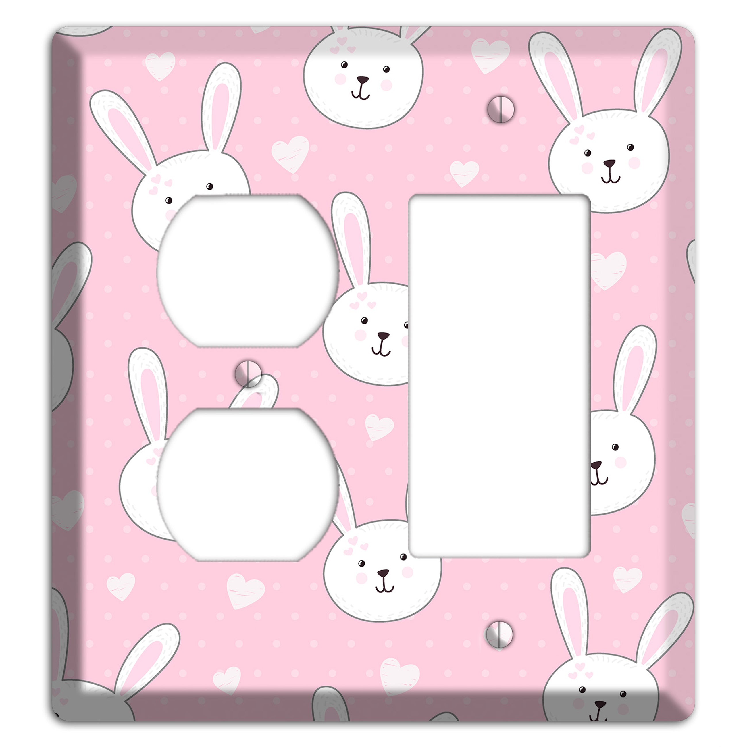 Bunny Love Duplex / Rocker Wallplate