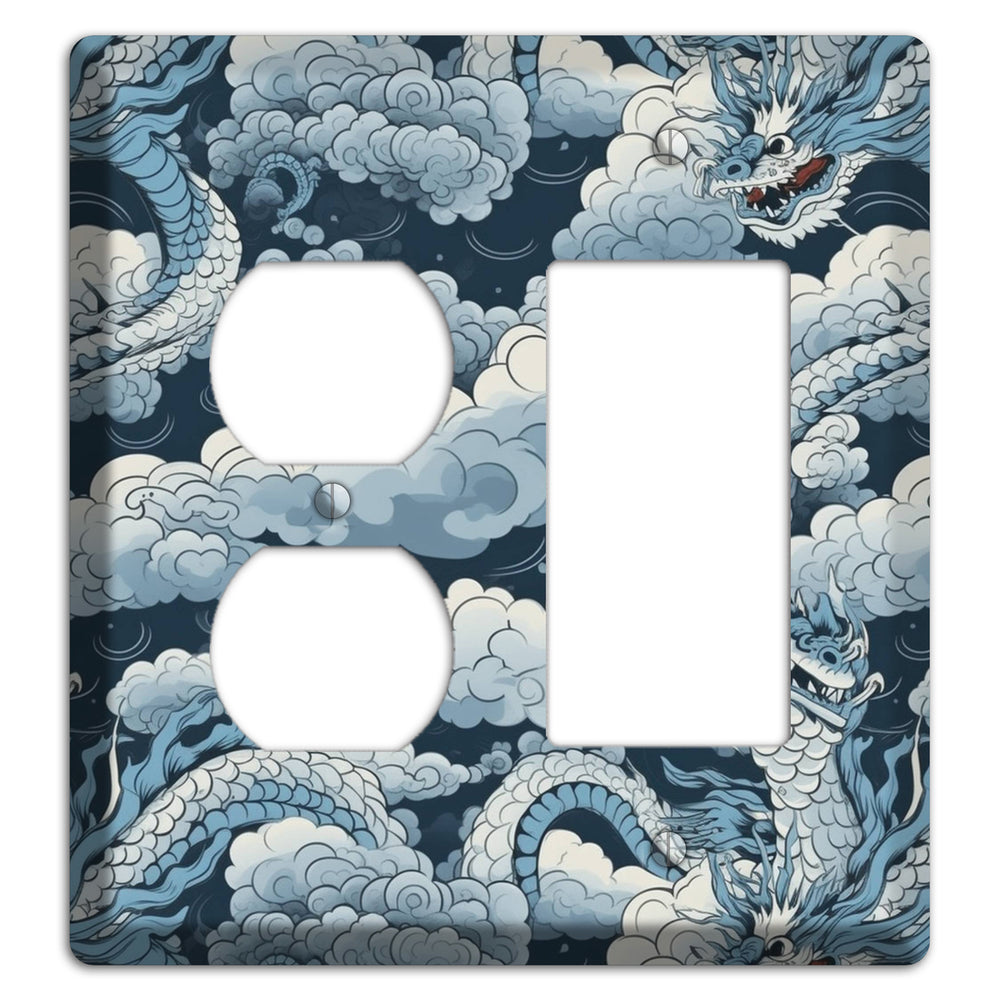 Storm Serpent Rising Duplex / Rocker Wallplate