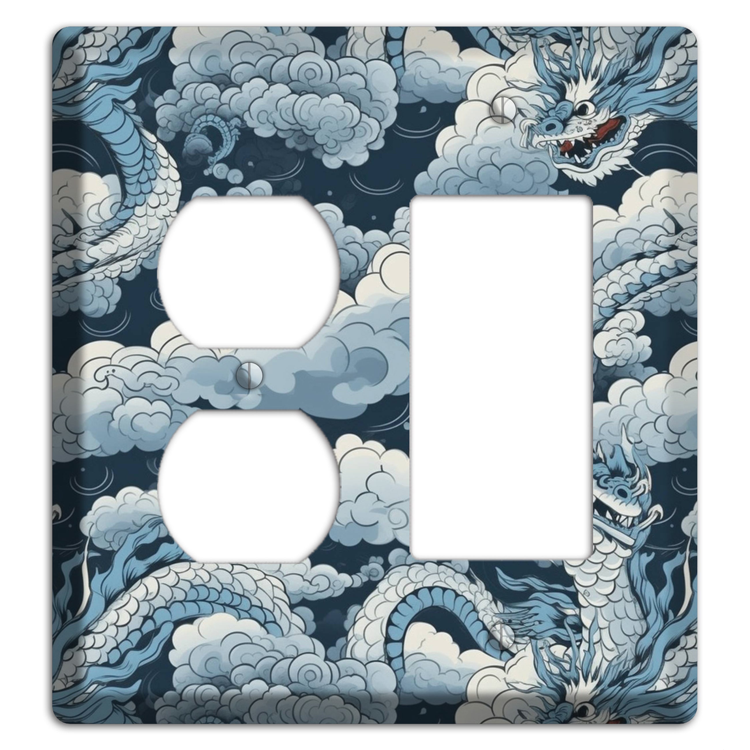 Storm Serpent Rising Duplex / Rocker Wallplate