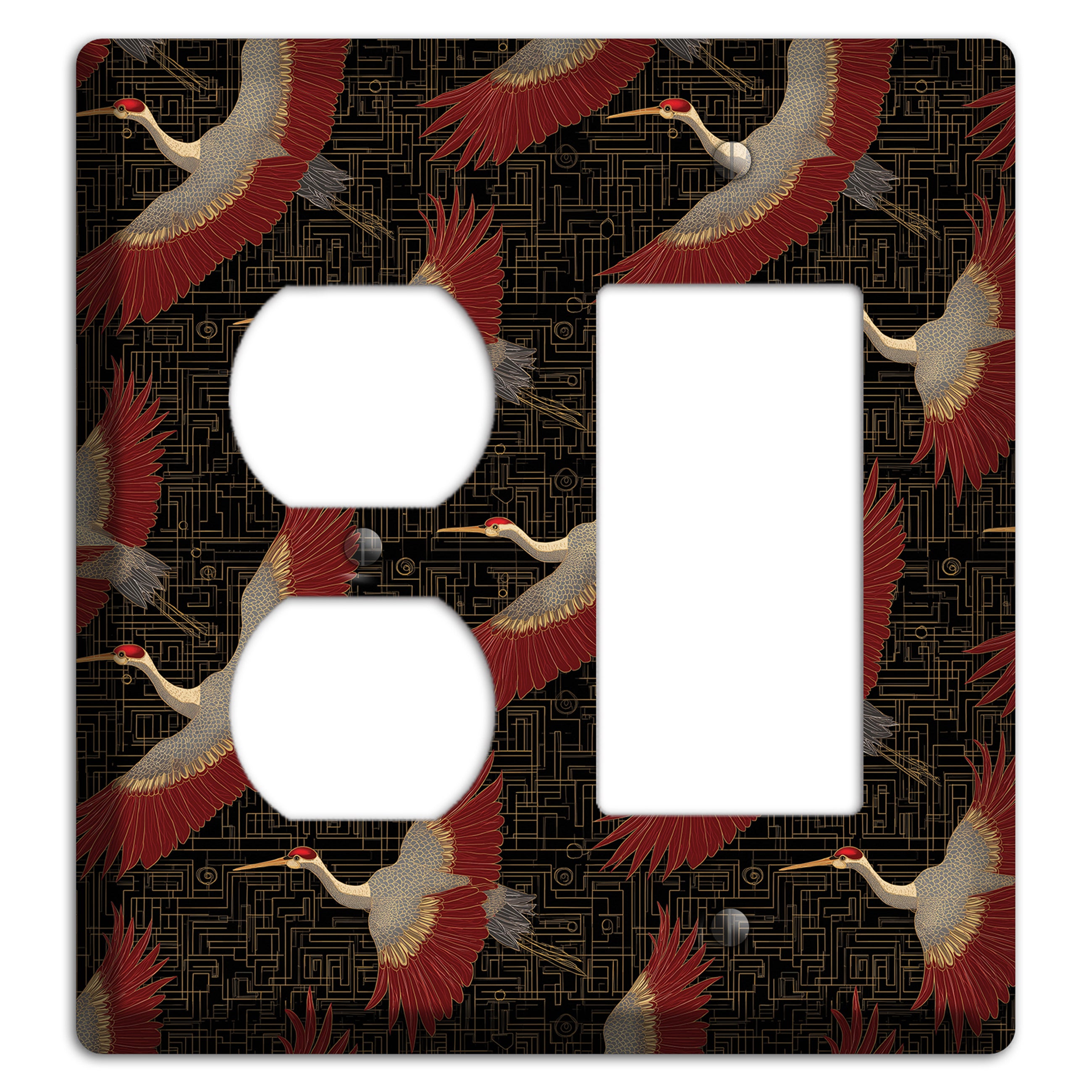 Scarlet Circuit Flight Duplex / Rocker Wallplate