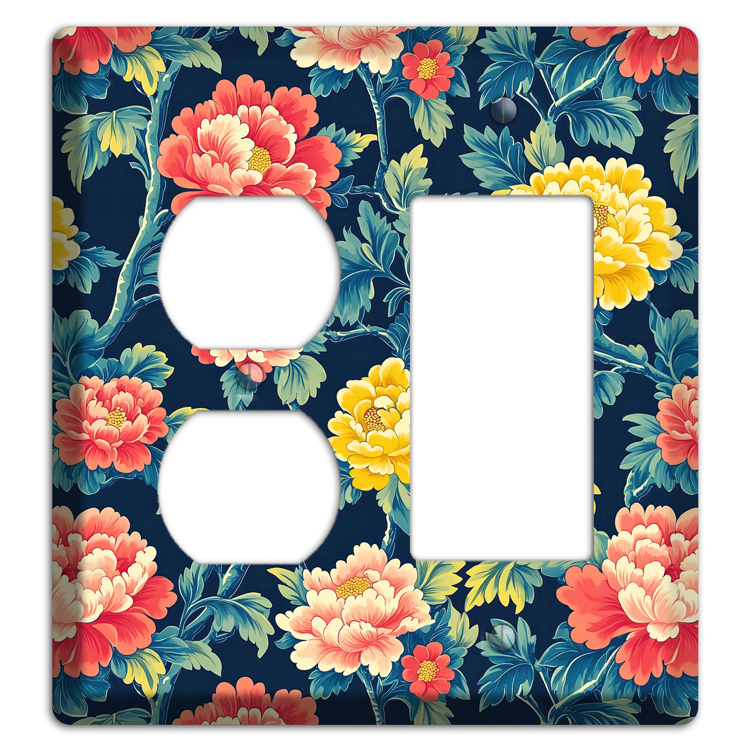 Peony & Bough Duplex / Rocker Wallplate