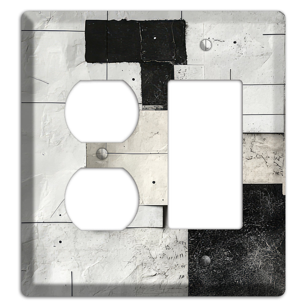 Torn Blueprint Collage Duplex / Rocker Wallplate