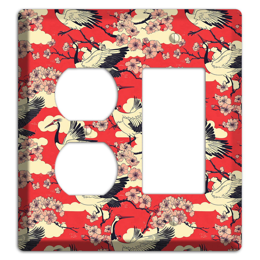 Crimson Blossom Ascent Duplex / Rocker Wallplate