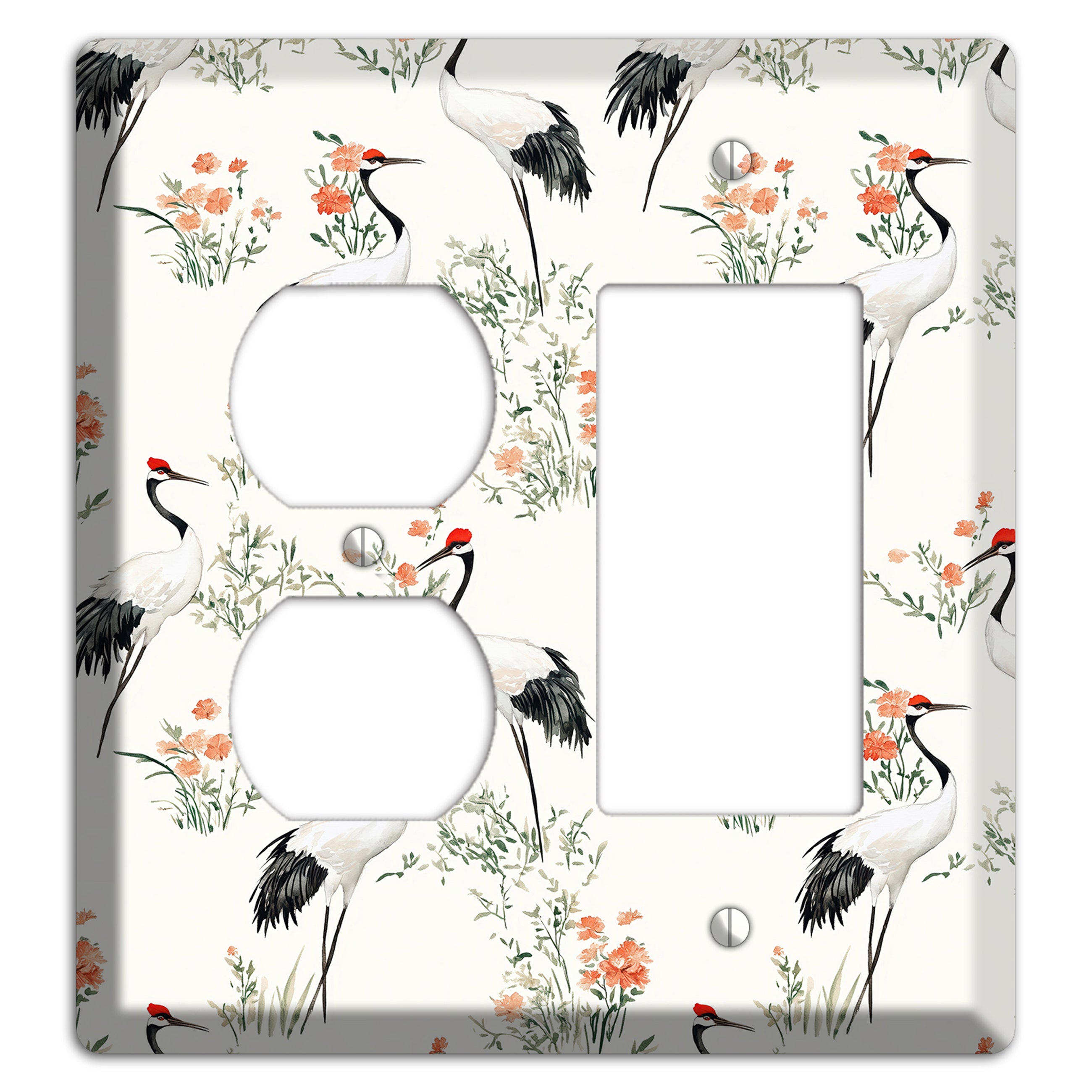Coral Meadow Flight Duplex / Rocker Wallplate