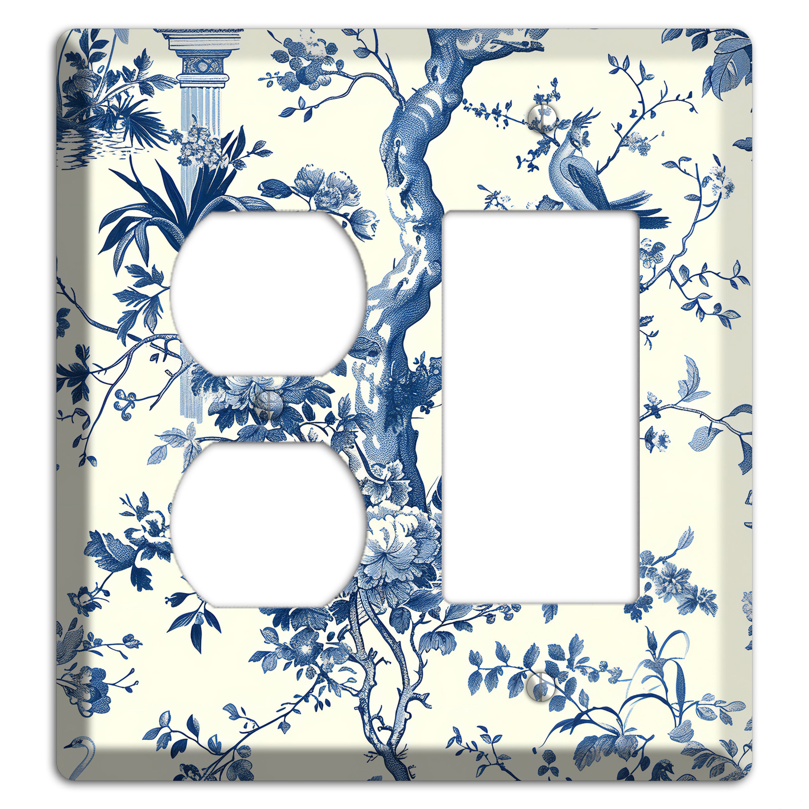 Pagoda & Plume Duplex / Rocker Wallplate