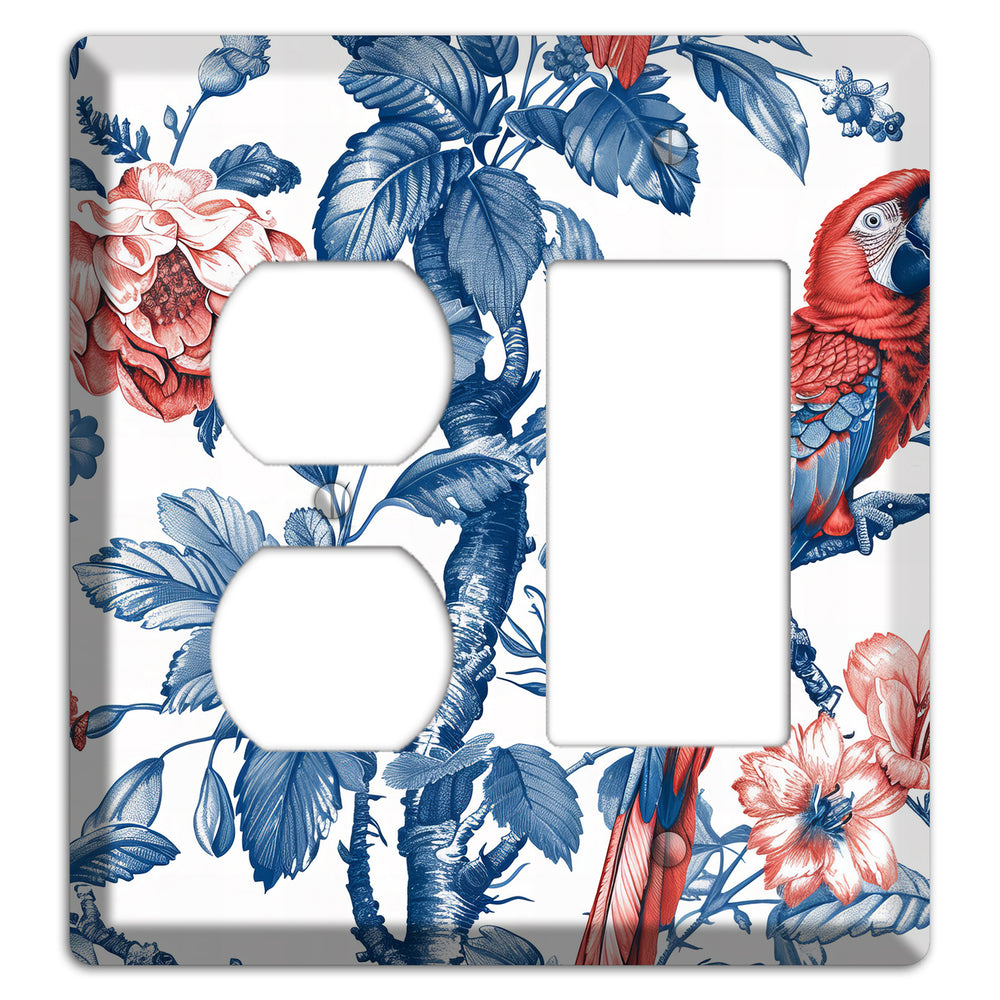 Scarlet in Bloom Duplex / Rocker Wallplate