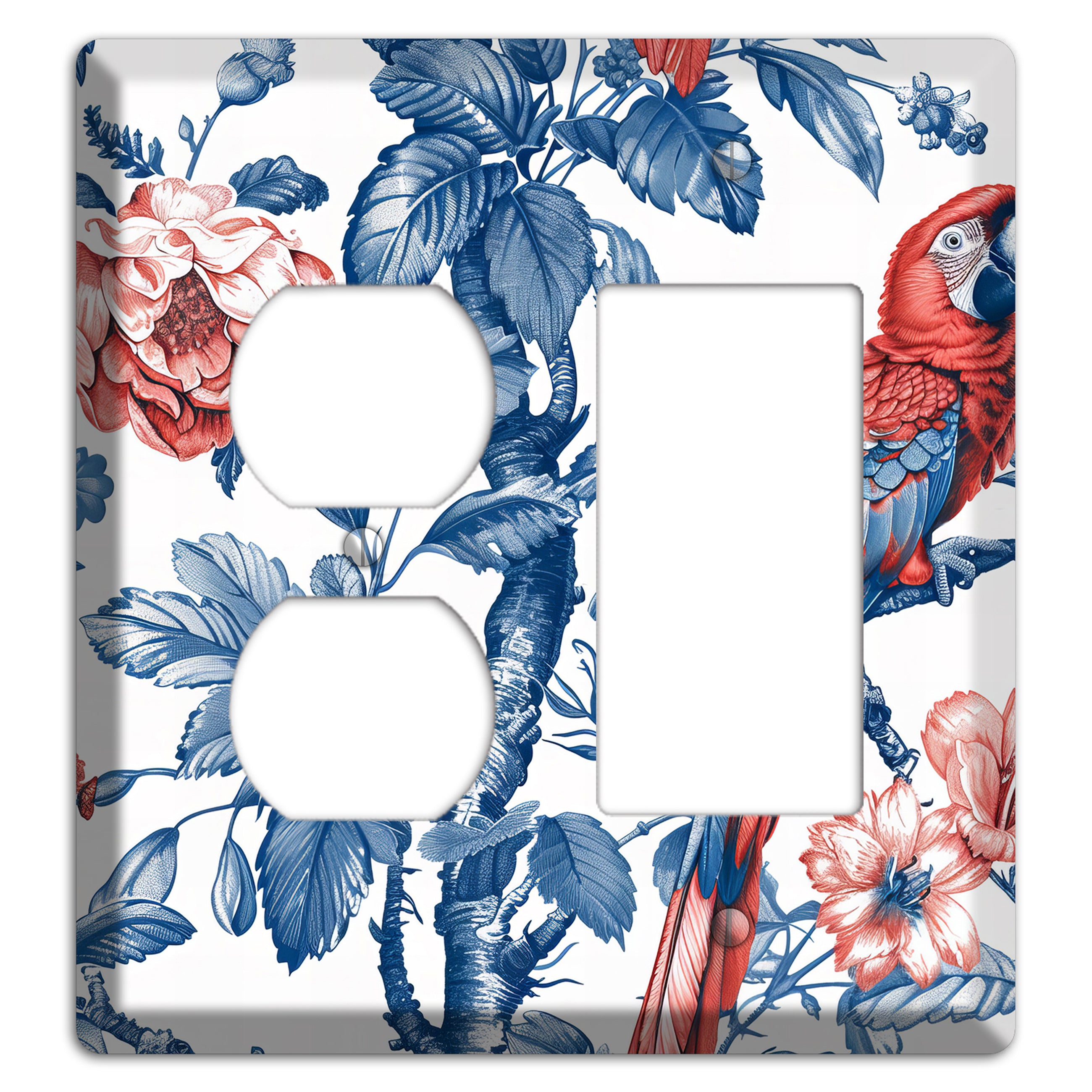 Scarlet in Bloom Duplex / Rocker Wallplate