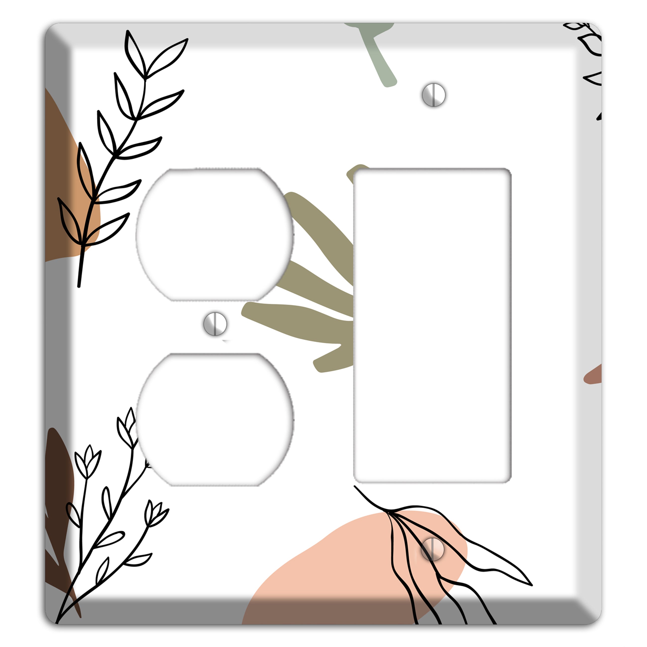 Wildflower & Clay Duplex / Rocker Wallplate