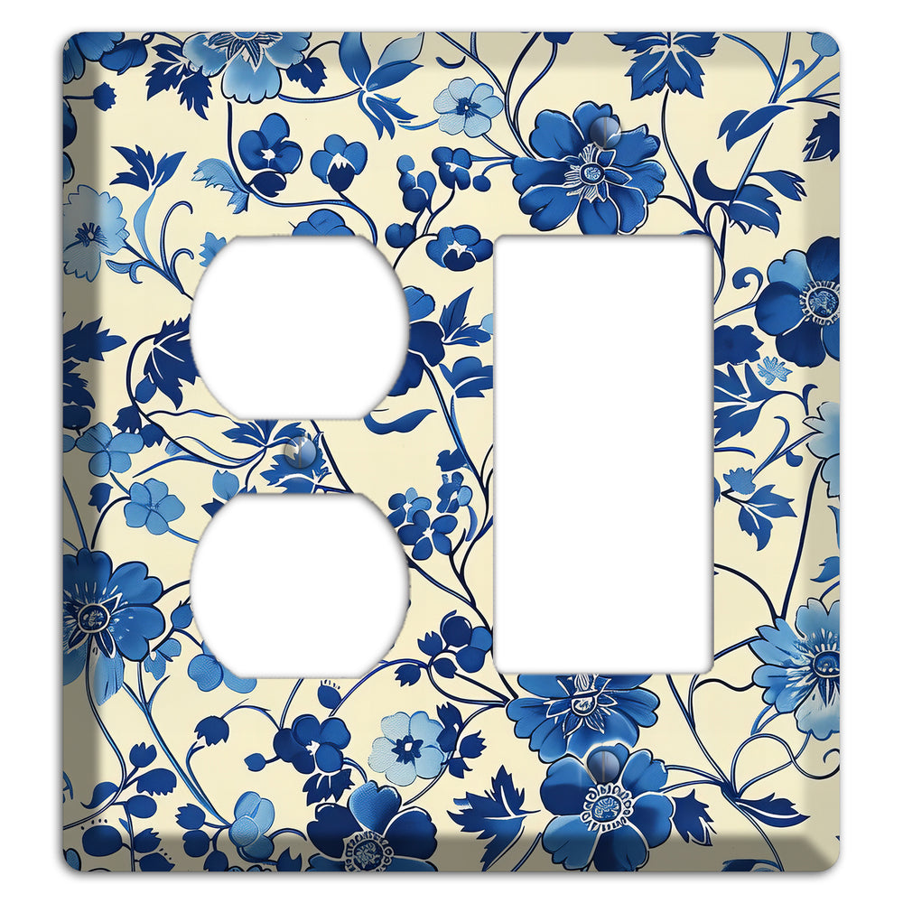 Porcelain Garden Riot Duplex / Rocker Wallplate
