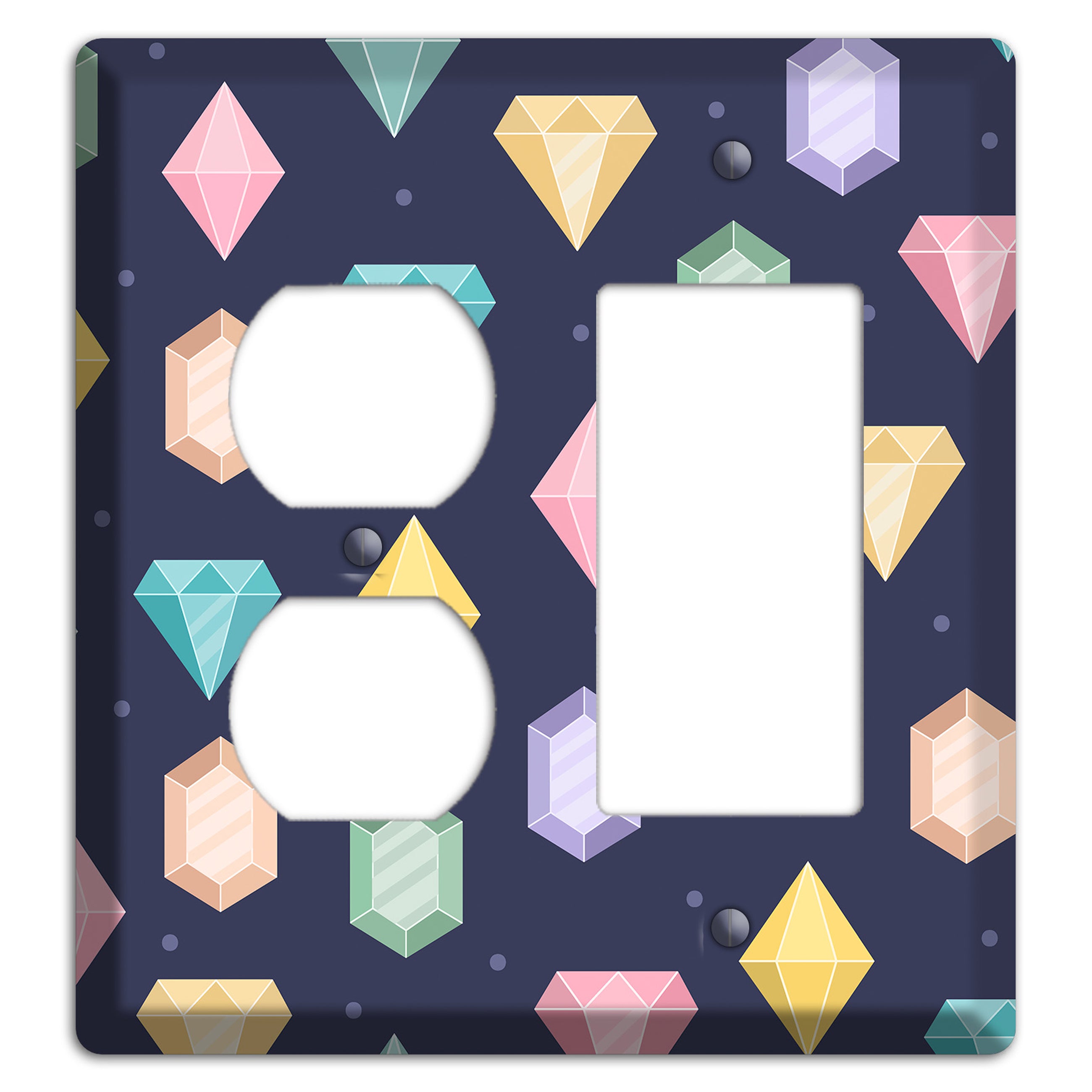 Sparkle Gems Duplex / Rocker Wallplate