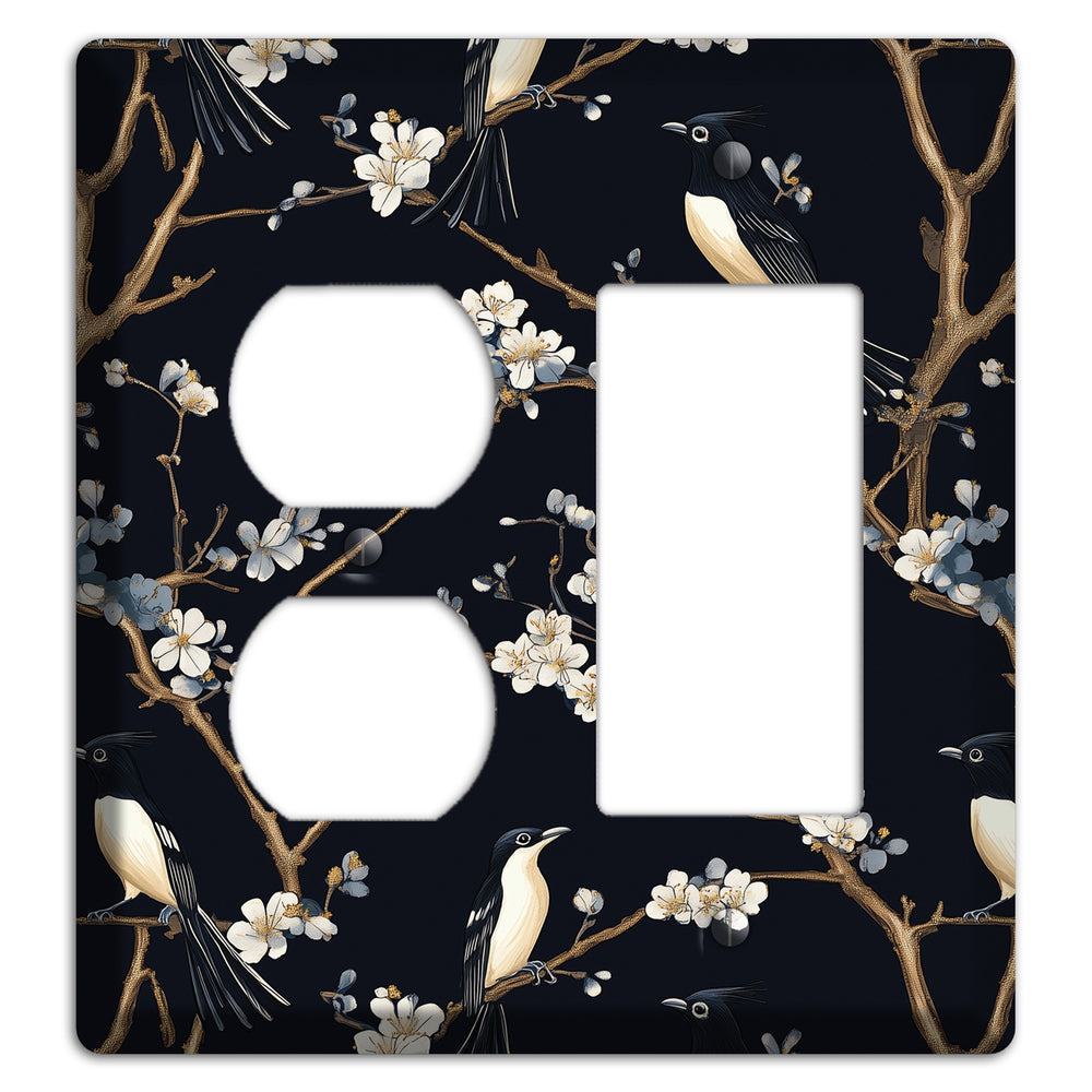 Plum Blossom Vigil Duplex / Rocker Wallplate