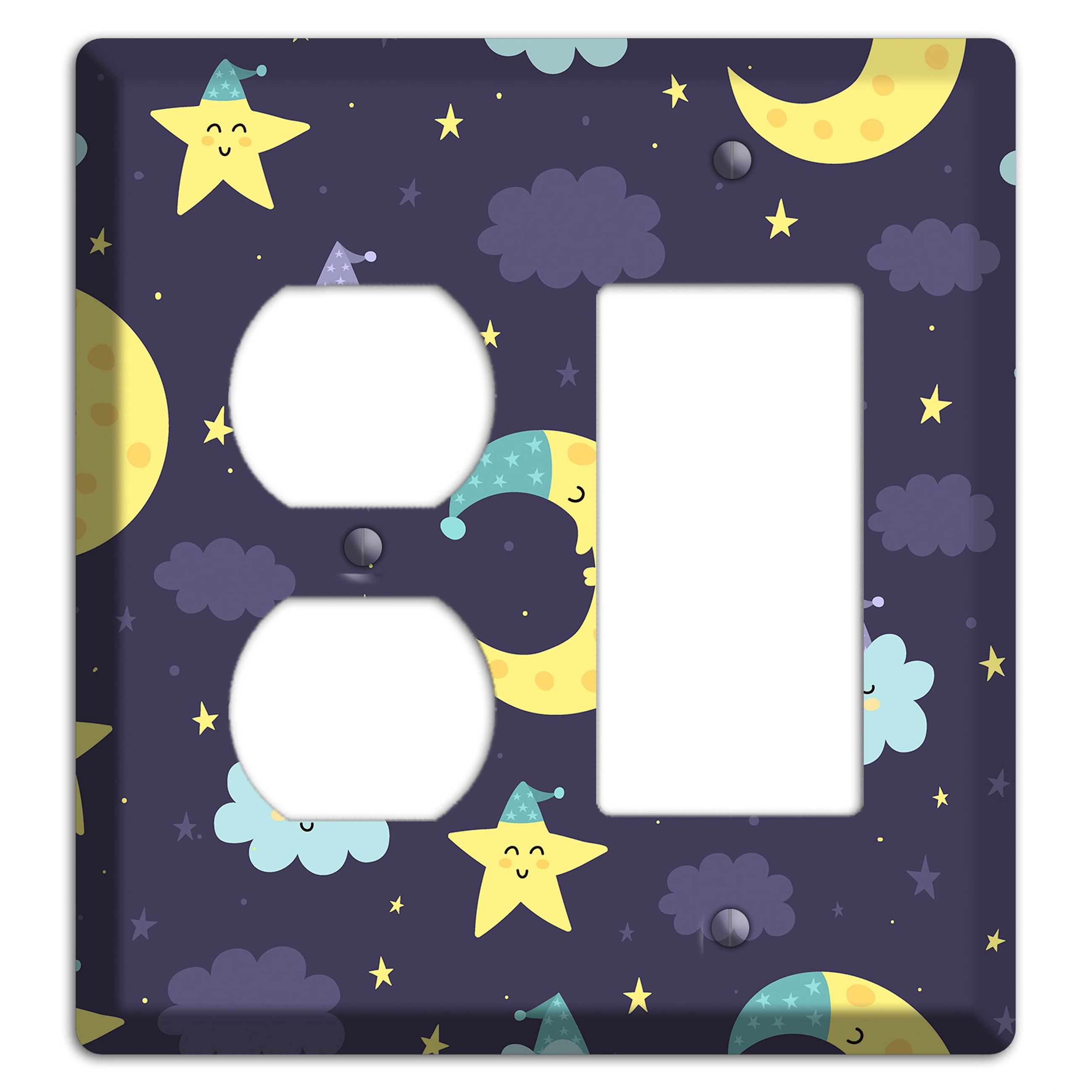 Moon & Star Wishes Duplex / Rocker Wallplate