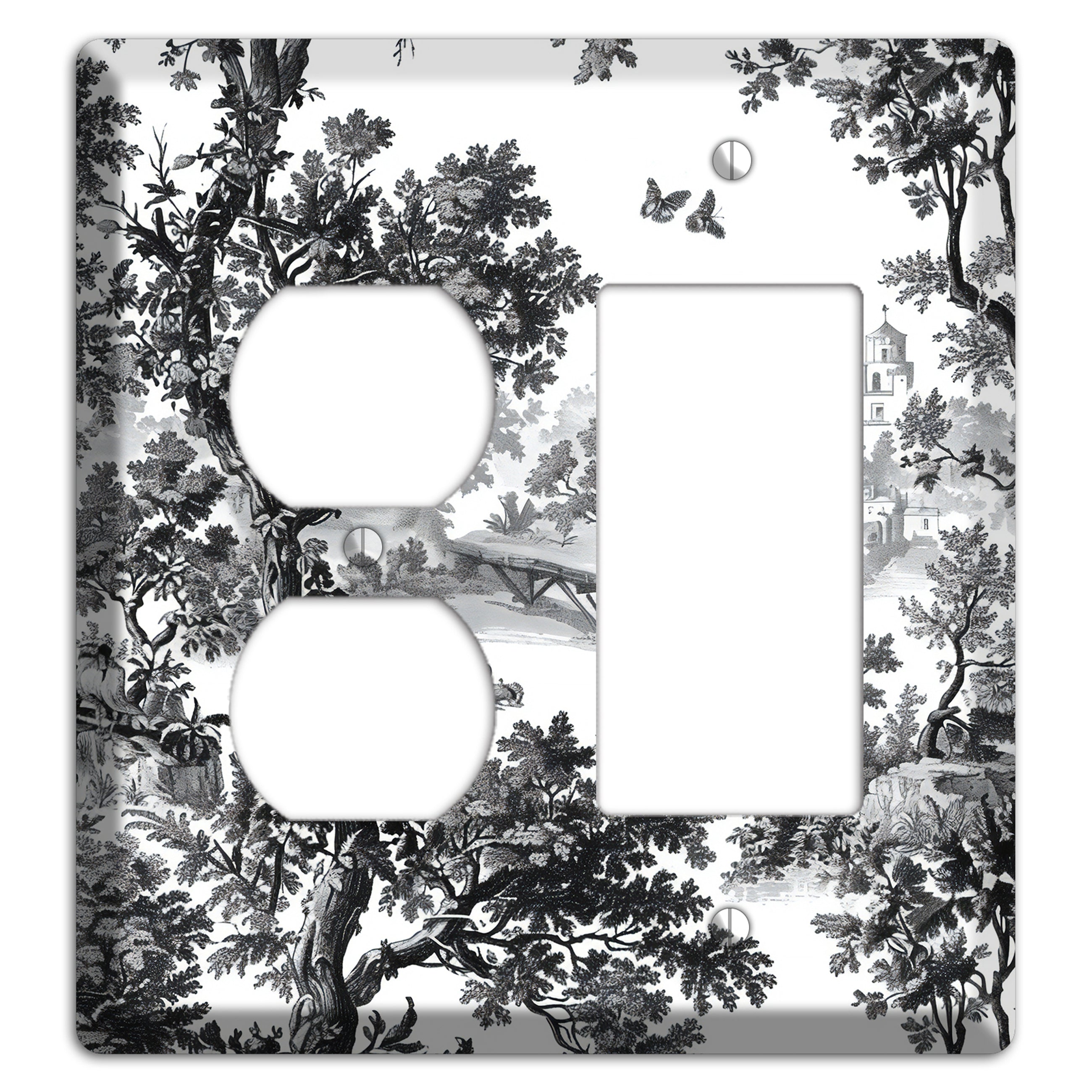 Woodland Chapel Mist Duplex / Rocker Wallplate