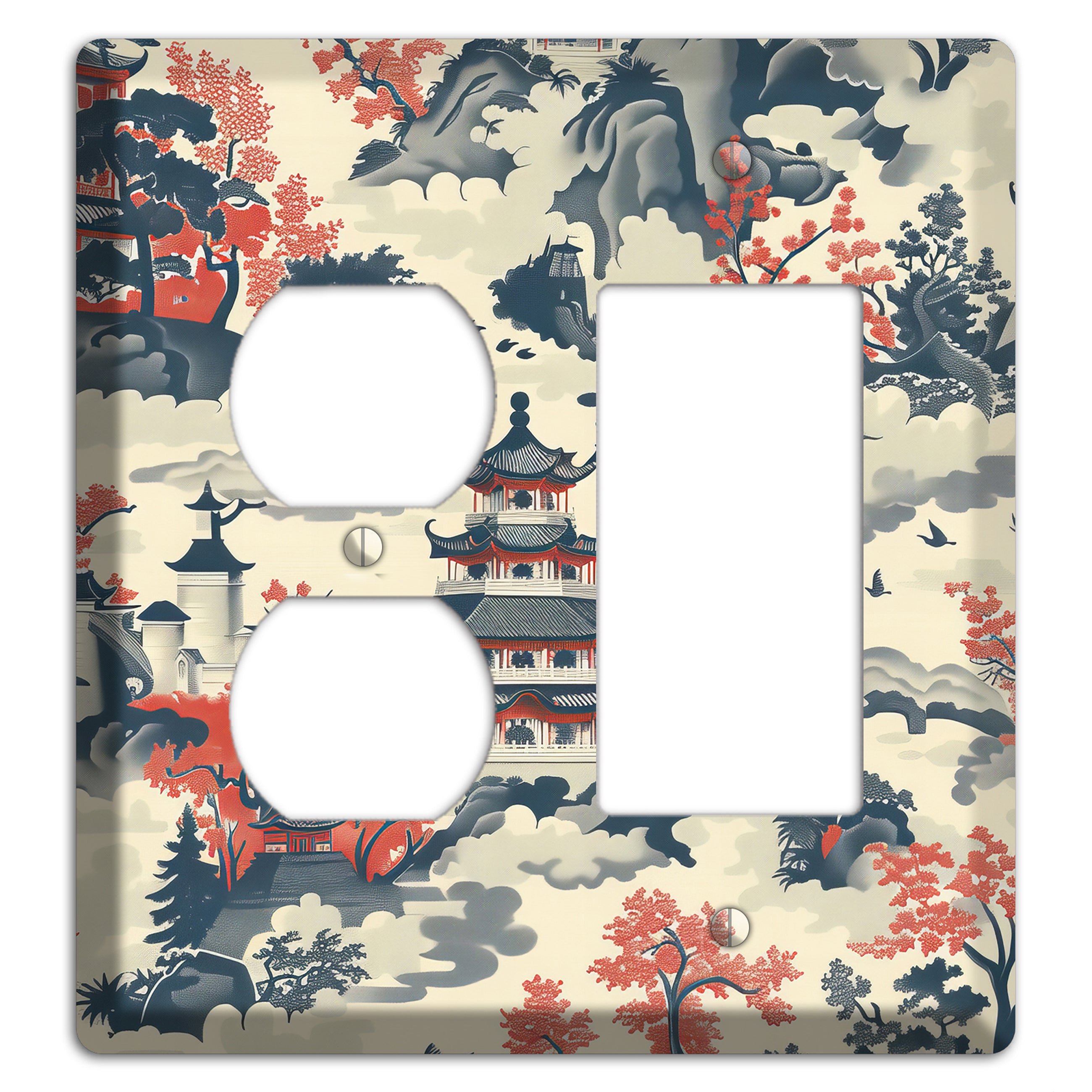 Ink & Ember Pagoda Duplex / Rocker Wallplate