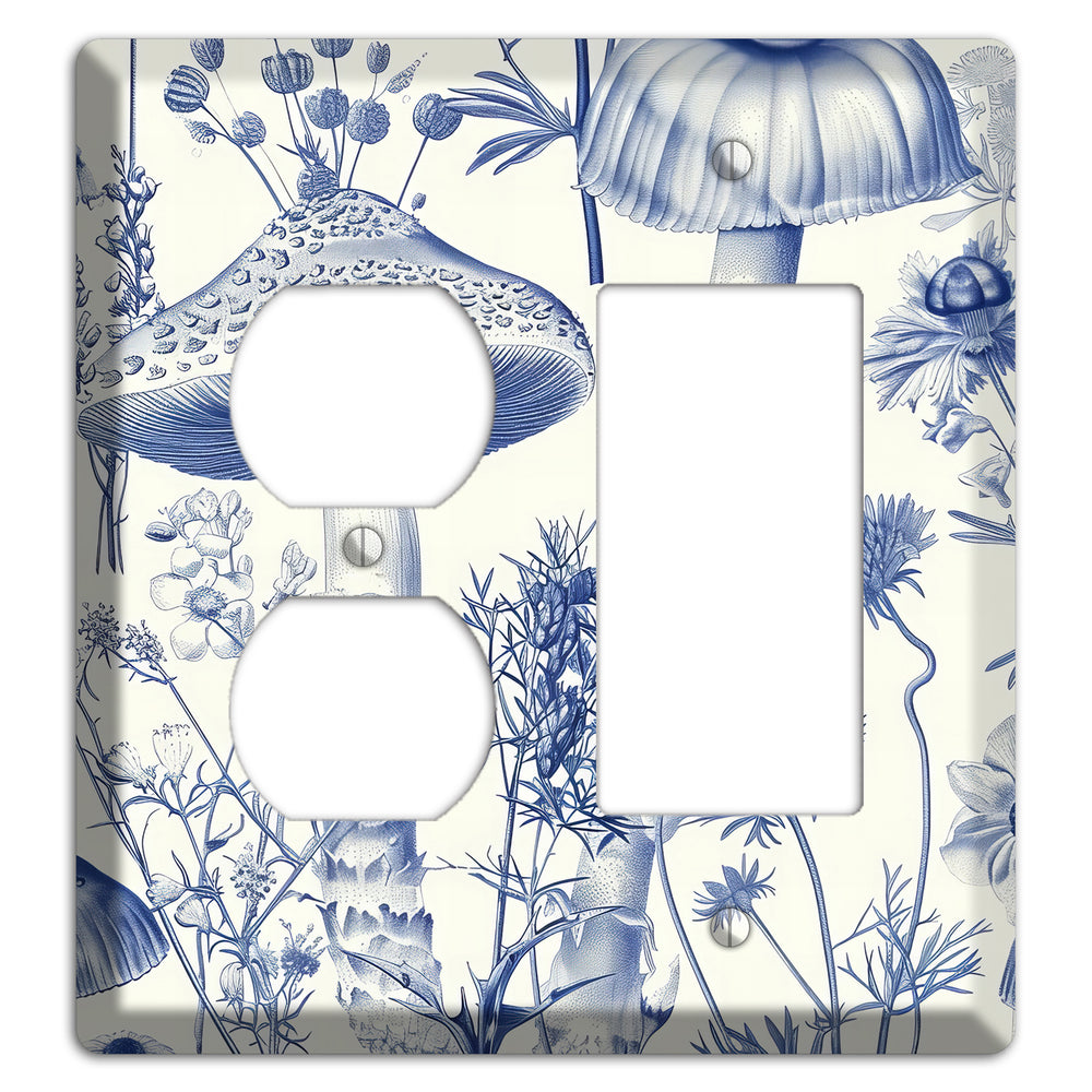 Cobalt Spore Garden Duplex / Rocker Wallplate