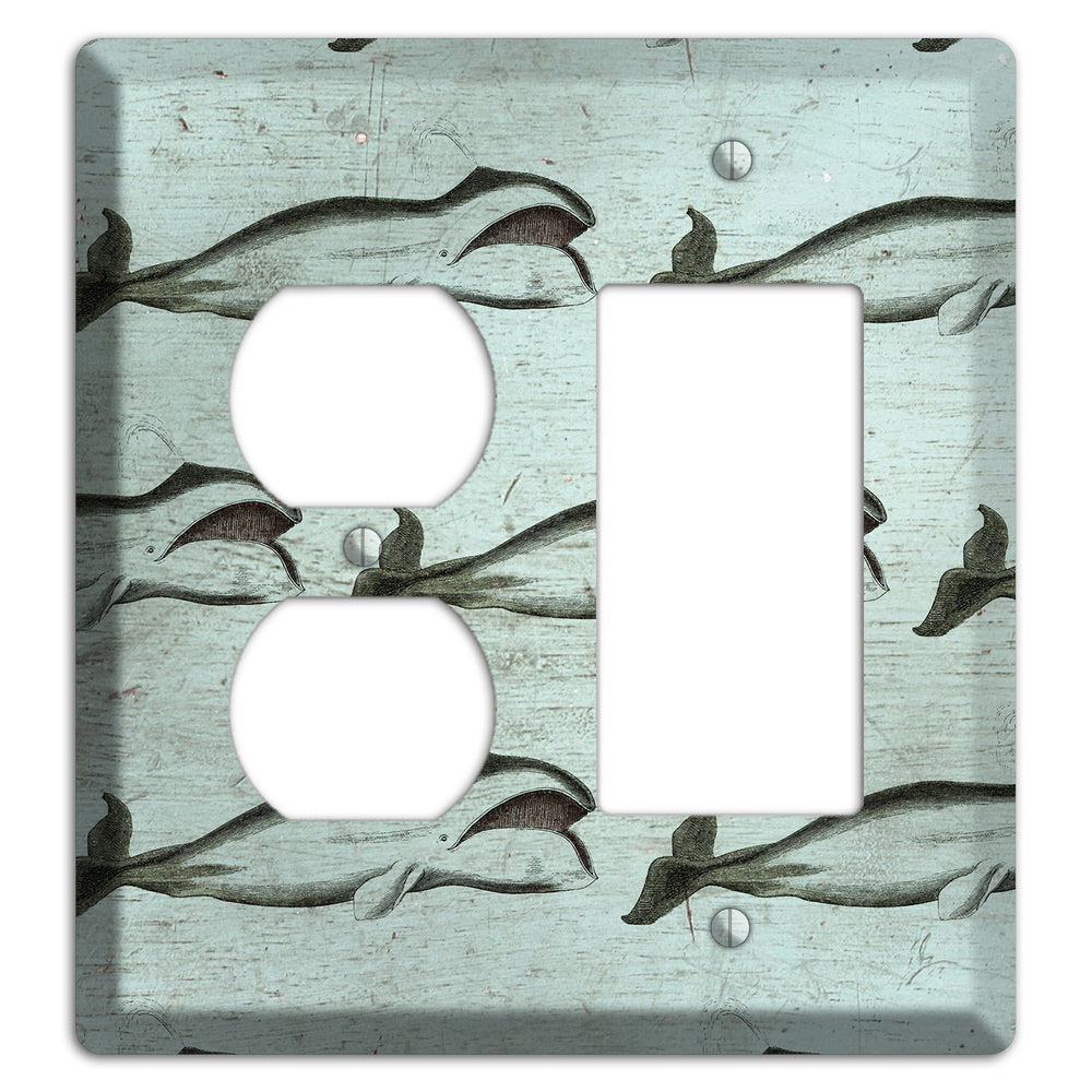 Whale Watch Duplex / Rocker Wallplate