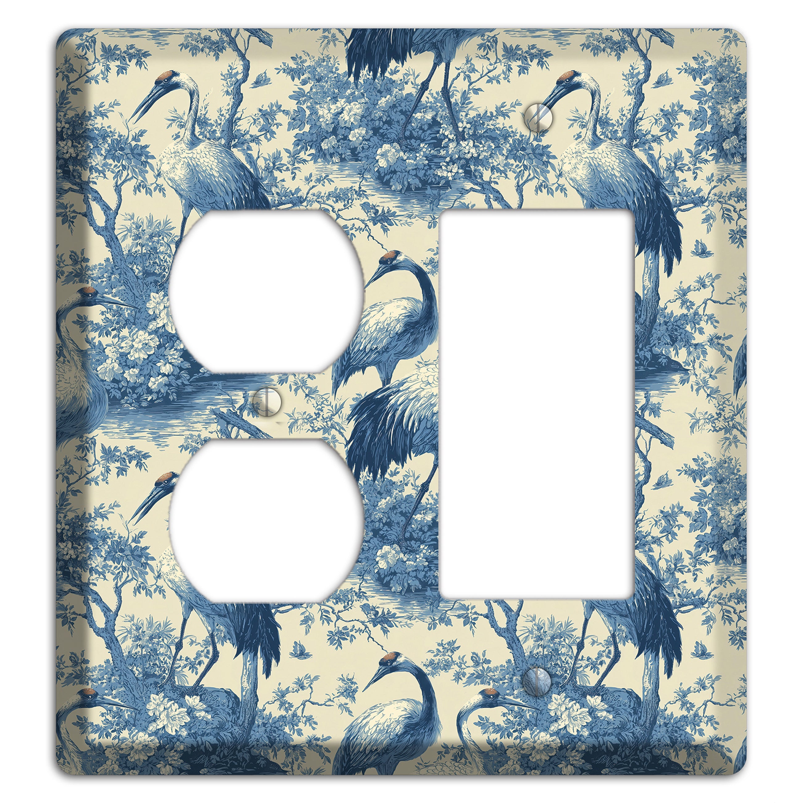 Cobalt Toile Vigil Duplex / Rocker Wallplate