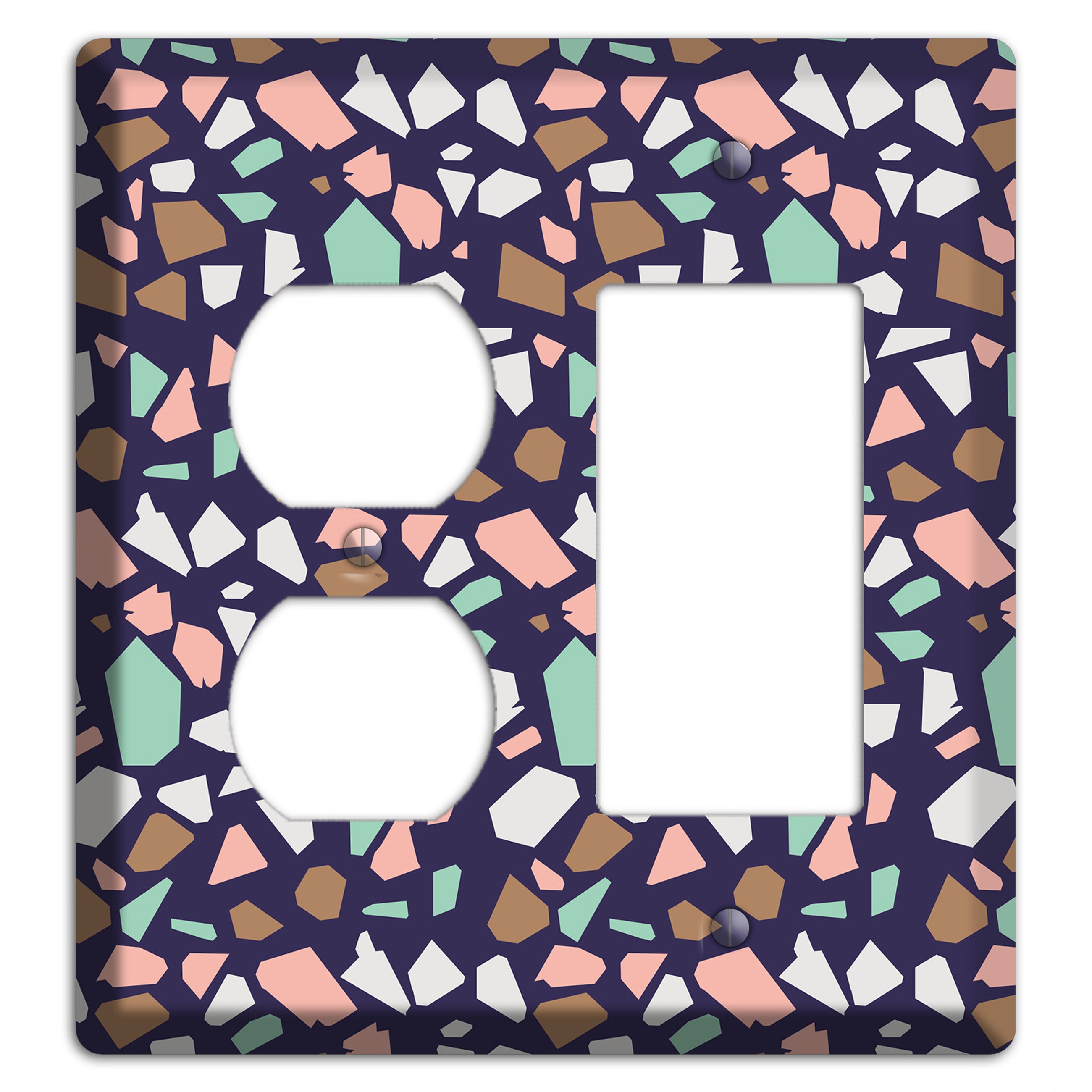 Midnight Mosaic Duplex / Rocker Wallplate