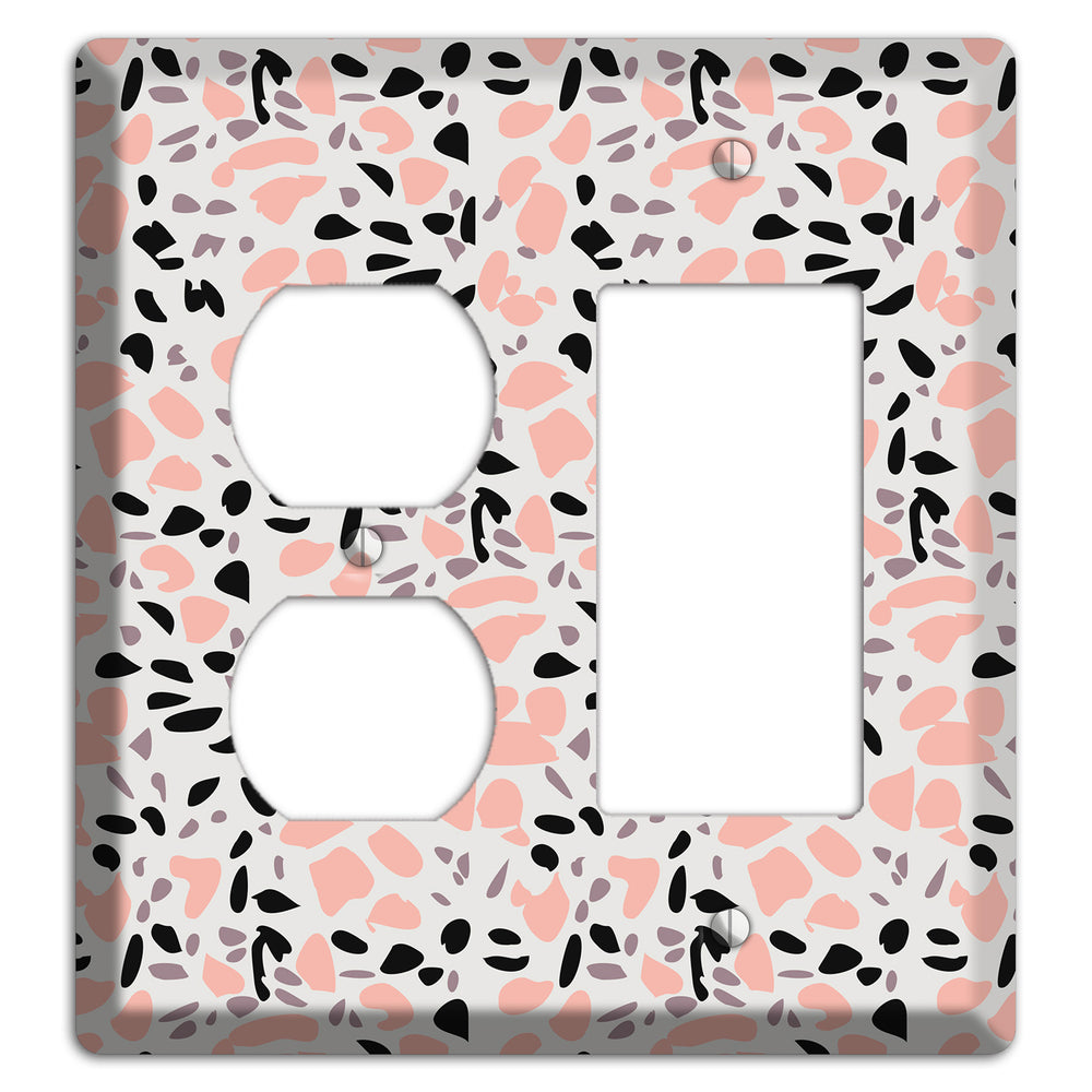Rose Noir Confetti Duplex / Rocker Wallplate