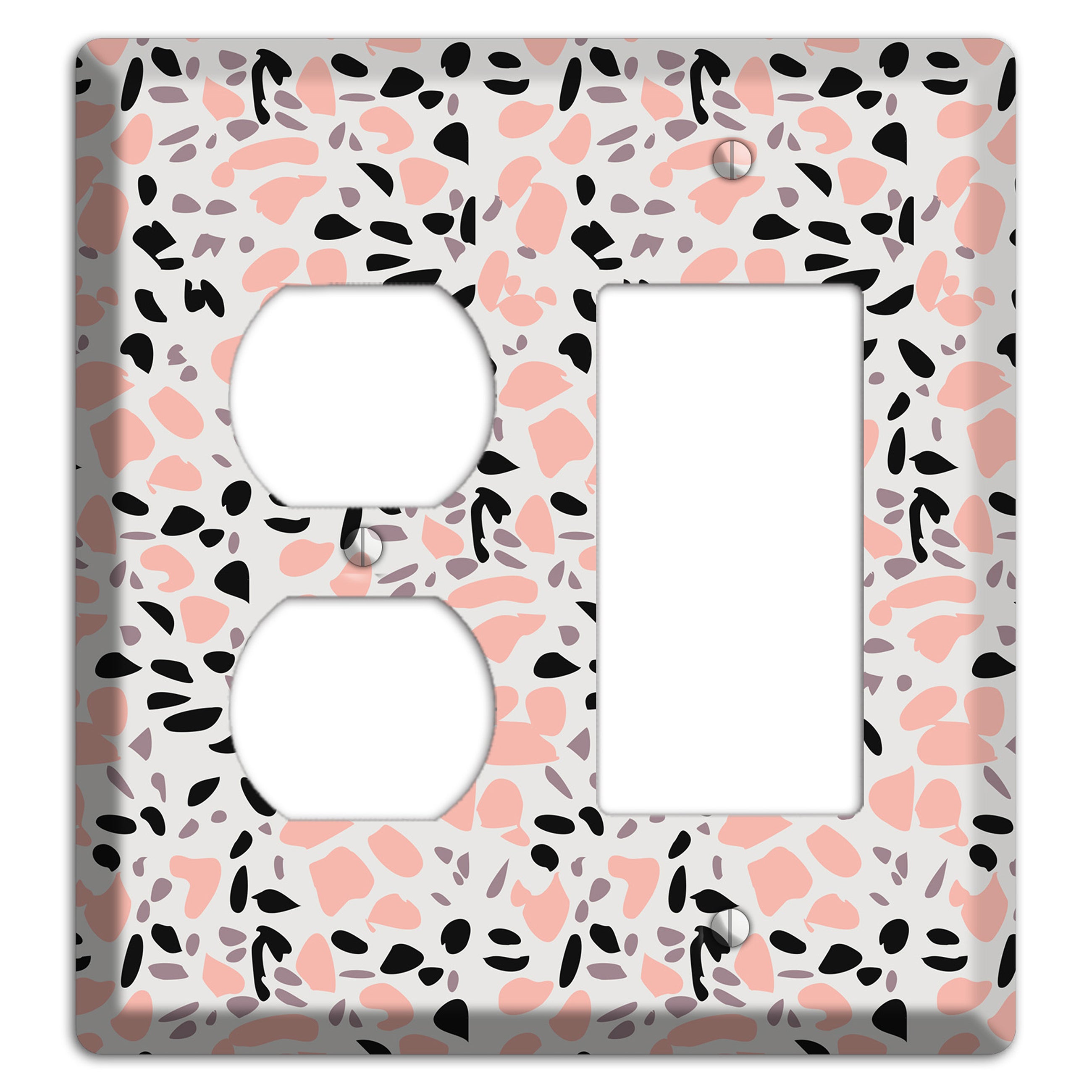 Rose Noir Confetti Duplex / Rocker Wallplate