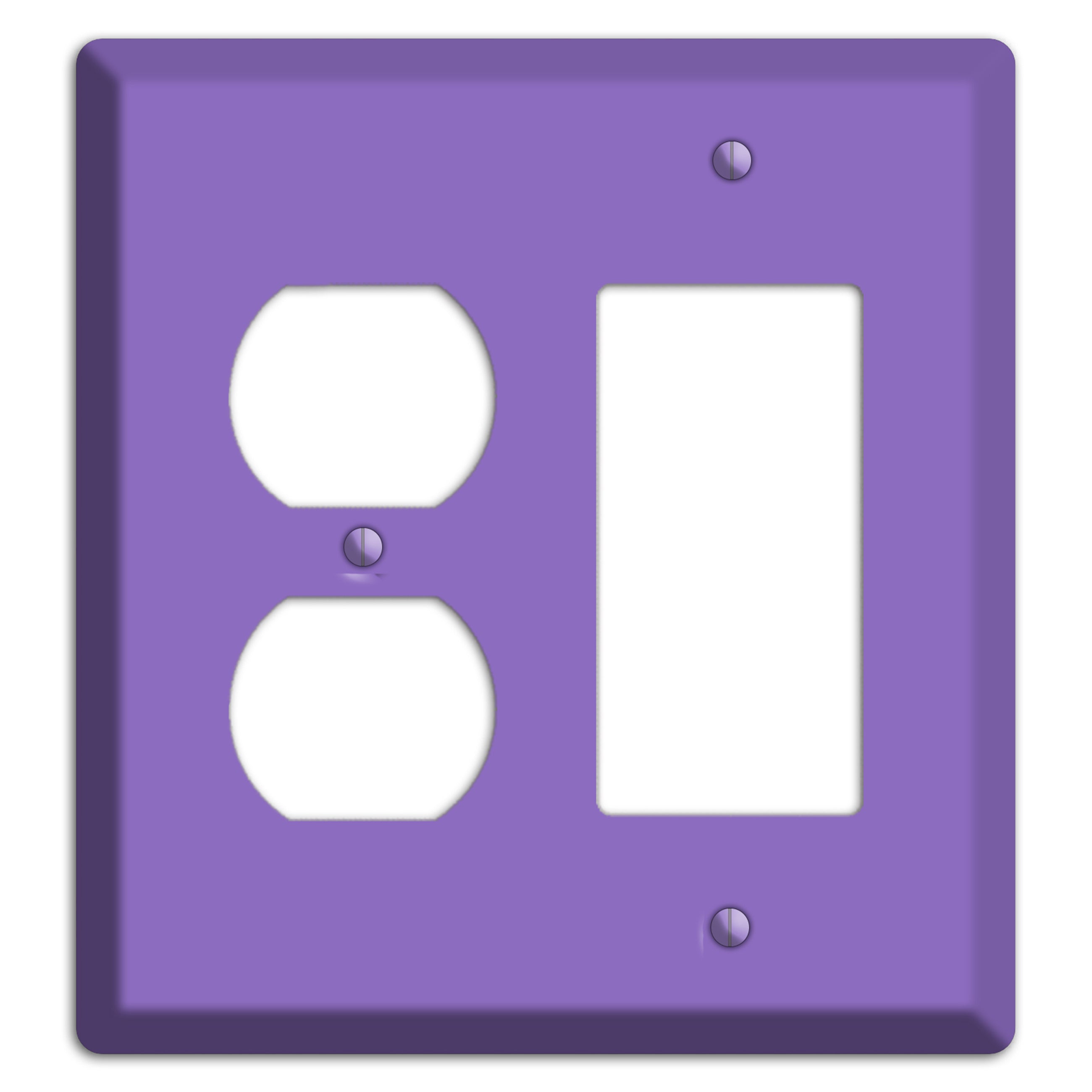 Baxter Violet Bloom Duplex / Rocker Wallplate