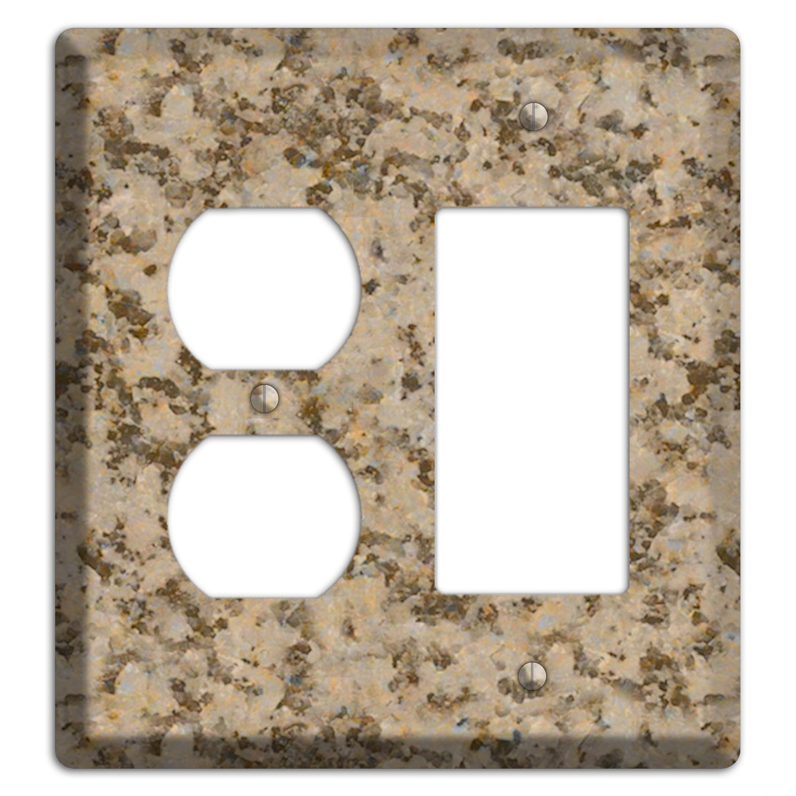 Giallo Santa Cecilia Granite Duplex / Rocker Wallplate