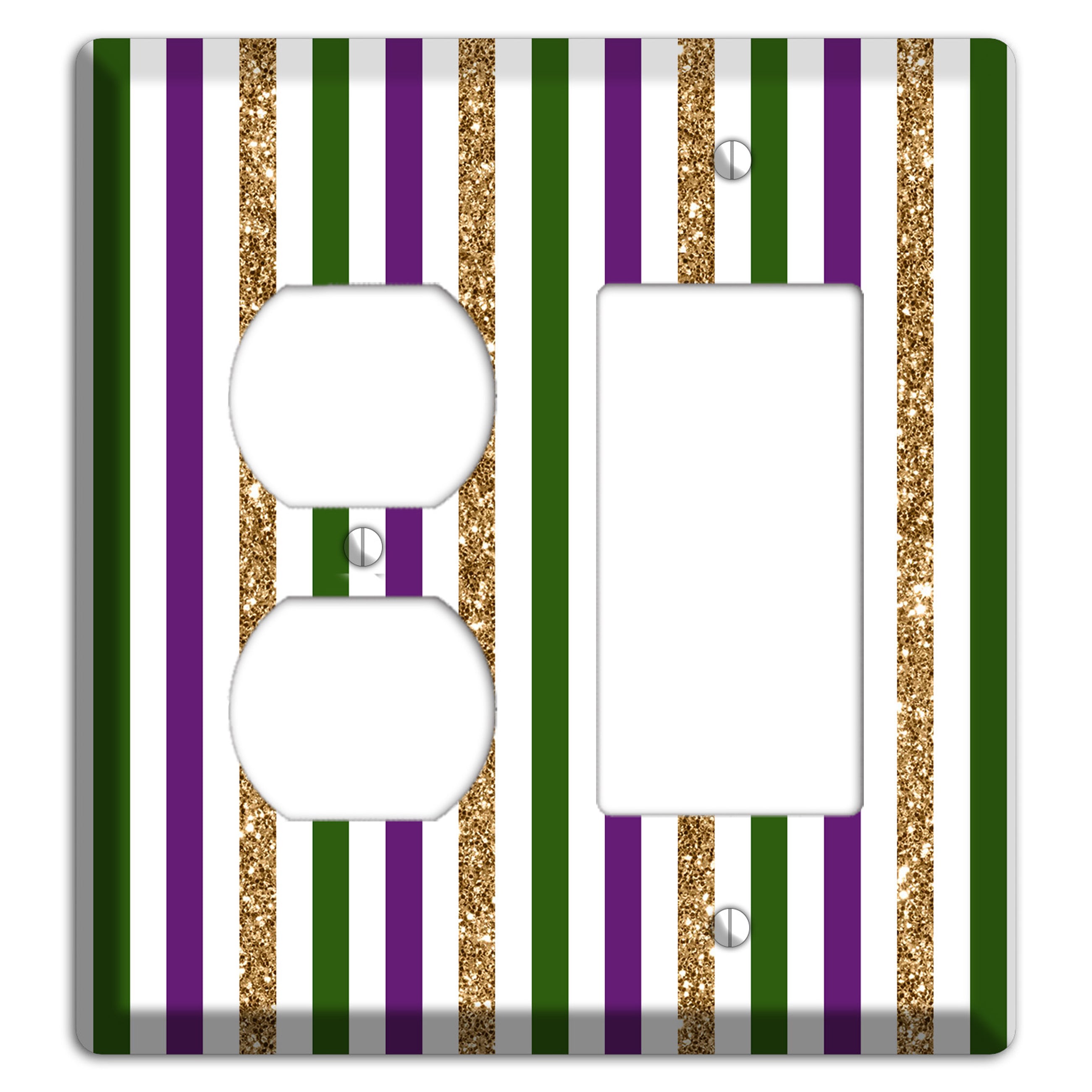 Carnival Stripes: Lumière Duplex / Rocker Wallplate