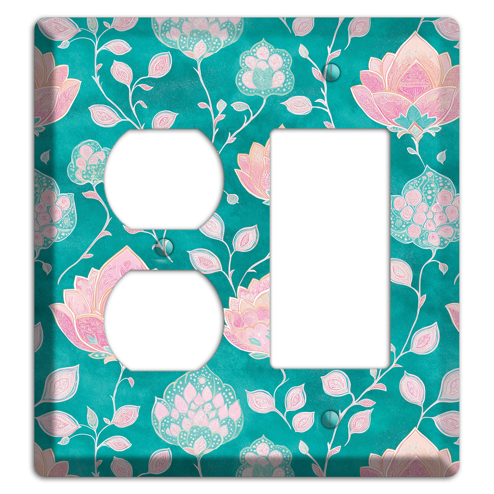 Lotus Garden Bloom Duplex / Rocker Wallplate
