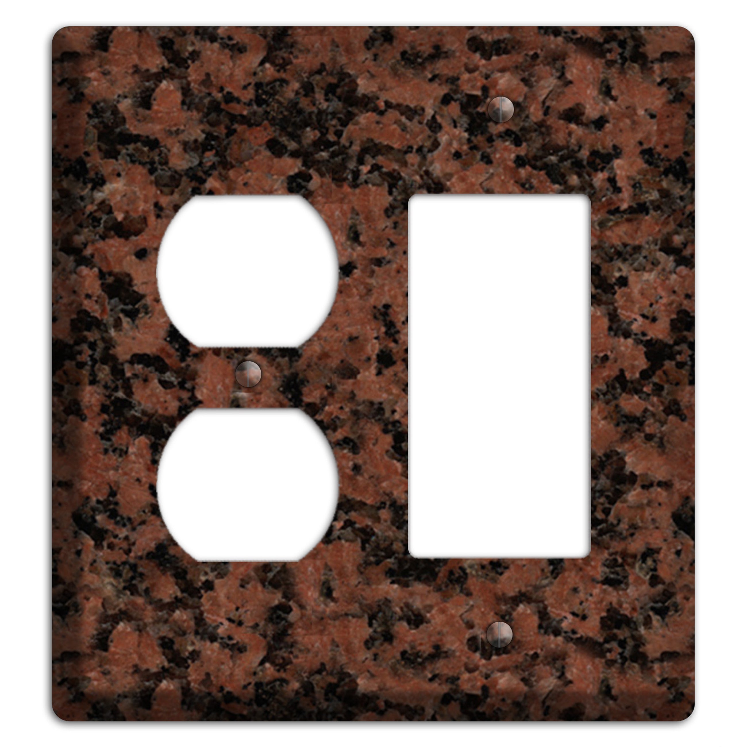 New Imperial Red Granite Duplex / Rocker Wallplate