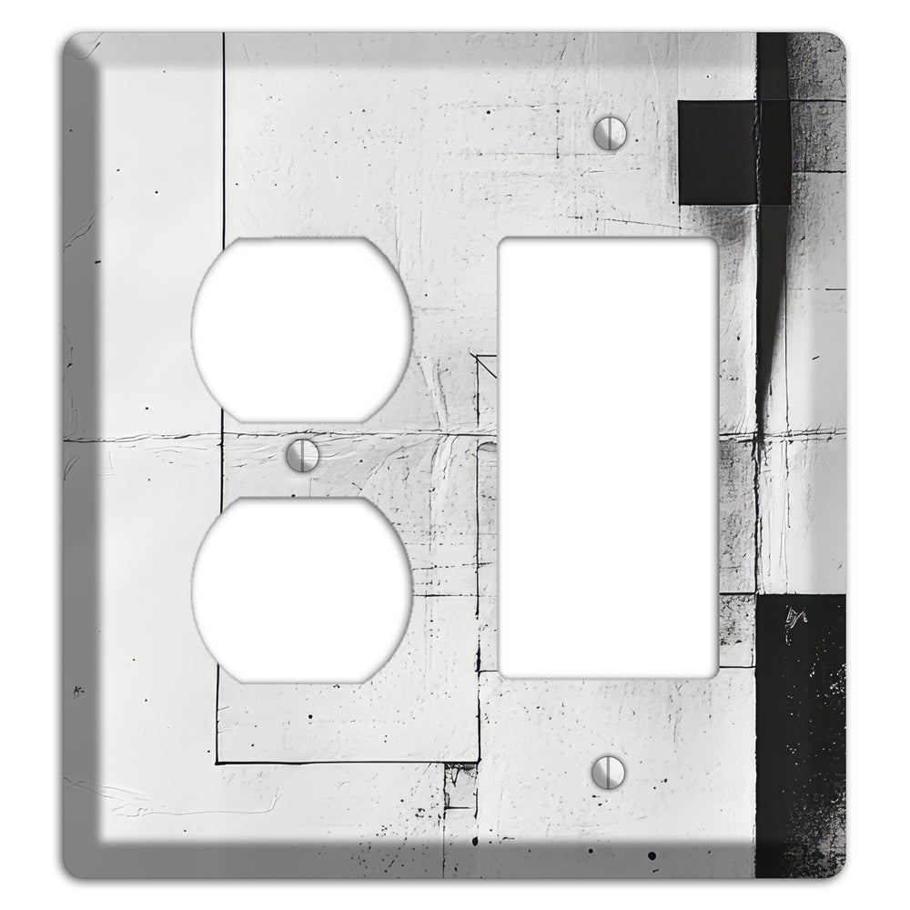 Fractured Blueprint Drift Duplex / Rocker Wallplate