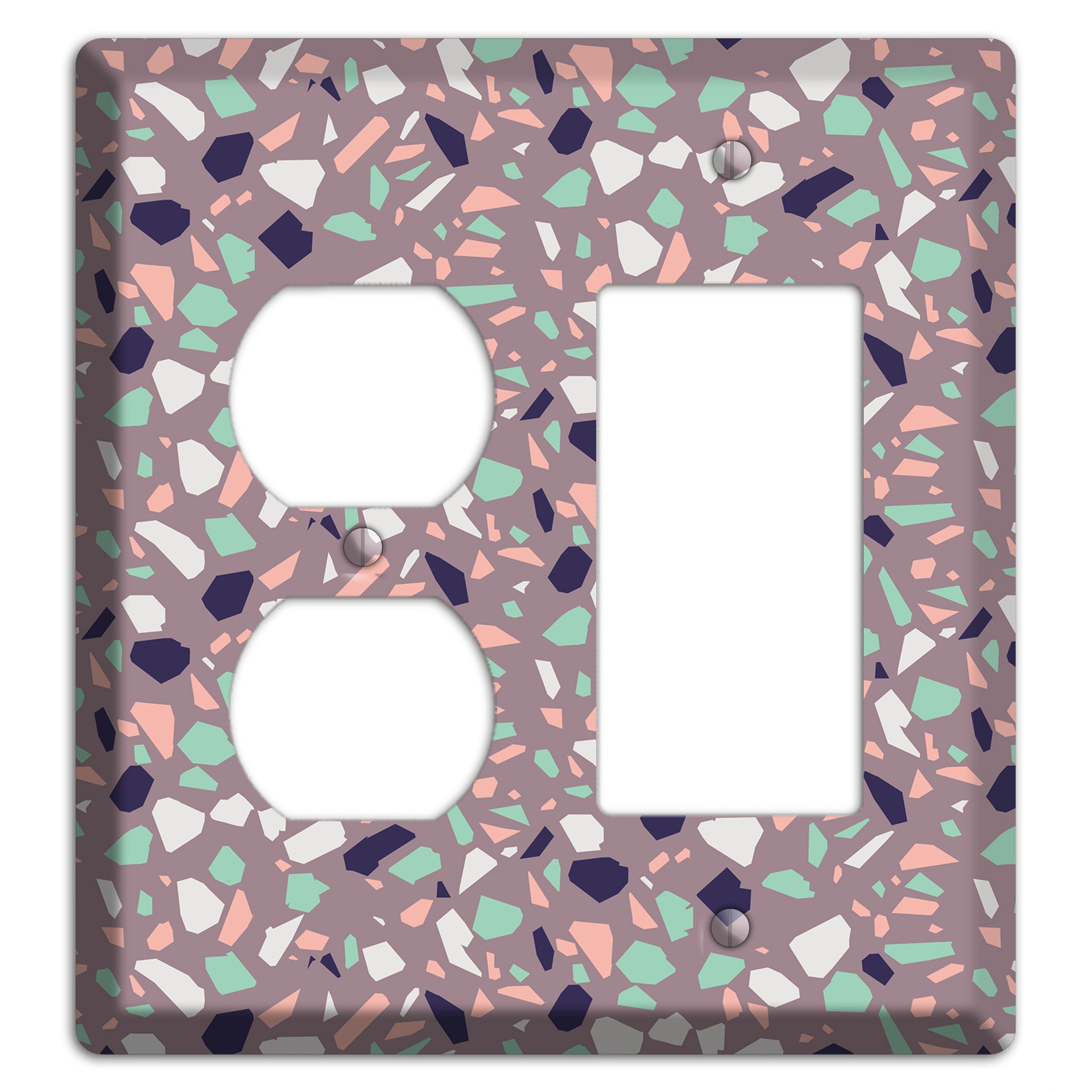 Lavender Shard Duplex / Rocker Wallplate