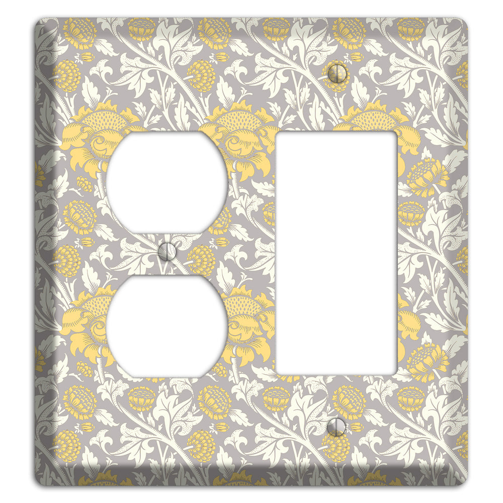 Golden Peony Lace Duplex / Rocker Wallplate