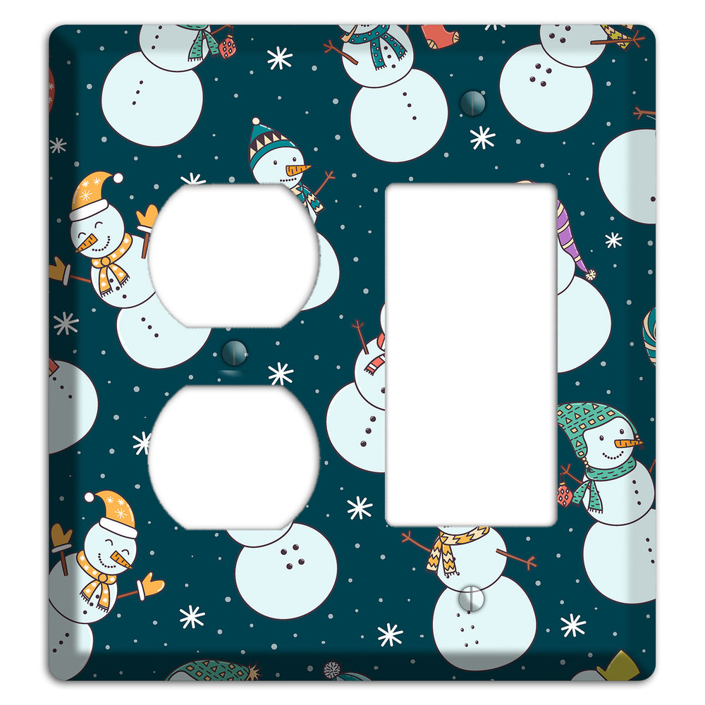 Snowman Celebration Duplex / Rocker Wallplate