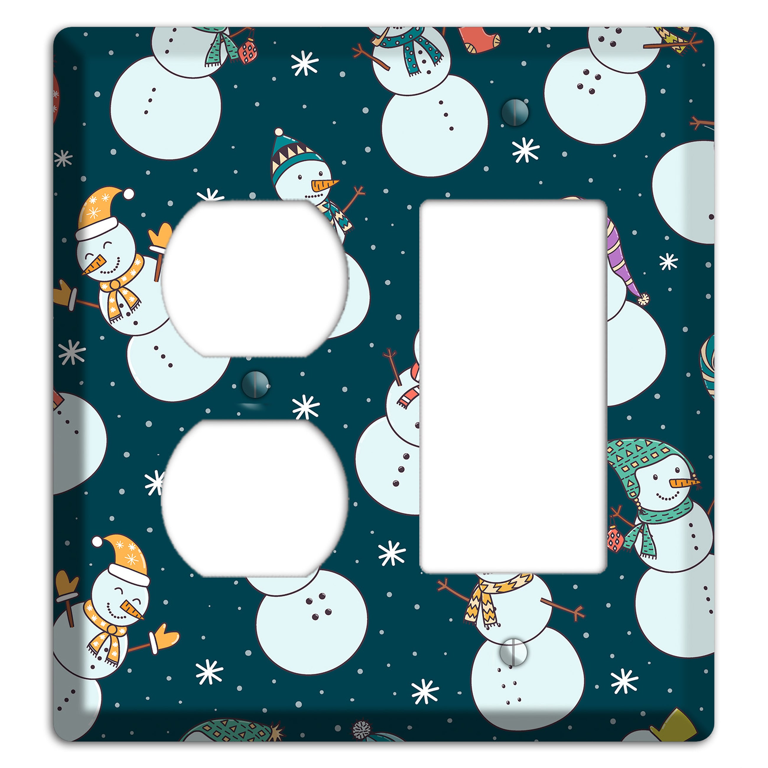 Snowman Celebration Duplex / Rocker Wallplate
