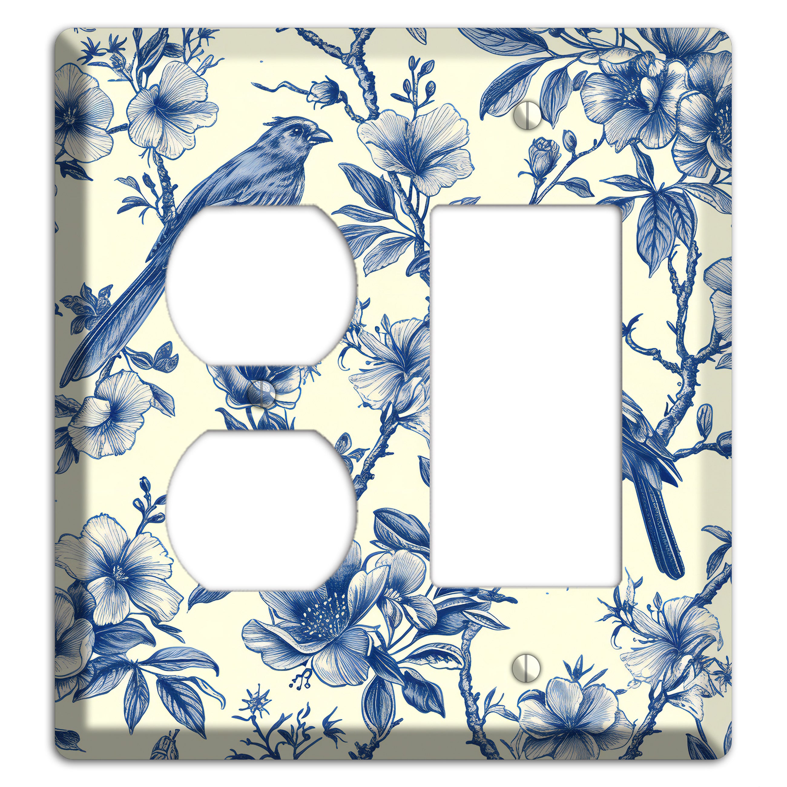 Porcelain Garden Song Duplex / Rocker Wallplate