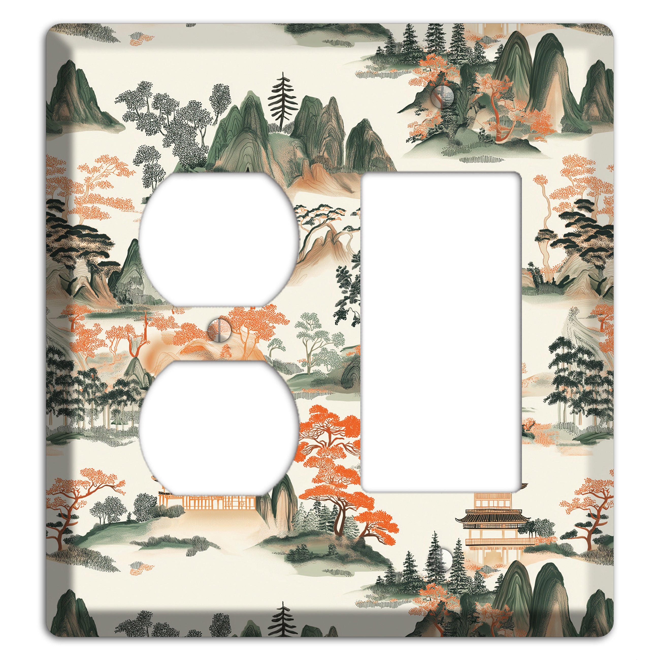 Peaks & Pagodas Duplex / Rocker Wallplate