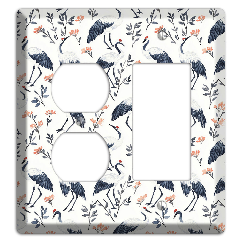 Slate & Coral Marsh Duplex / Rocker Wallplate